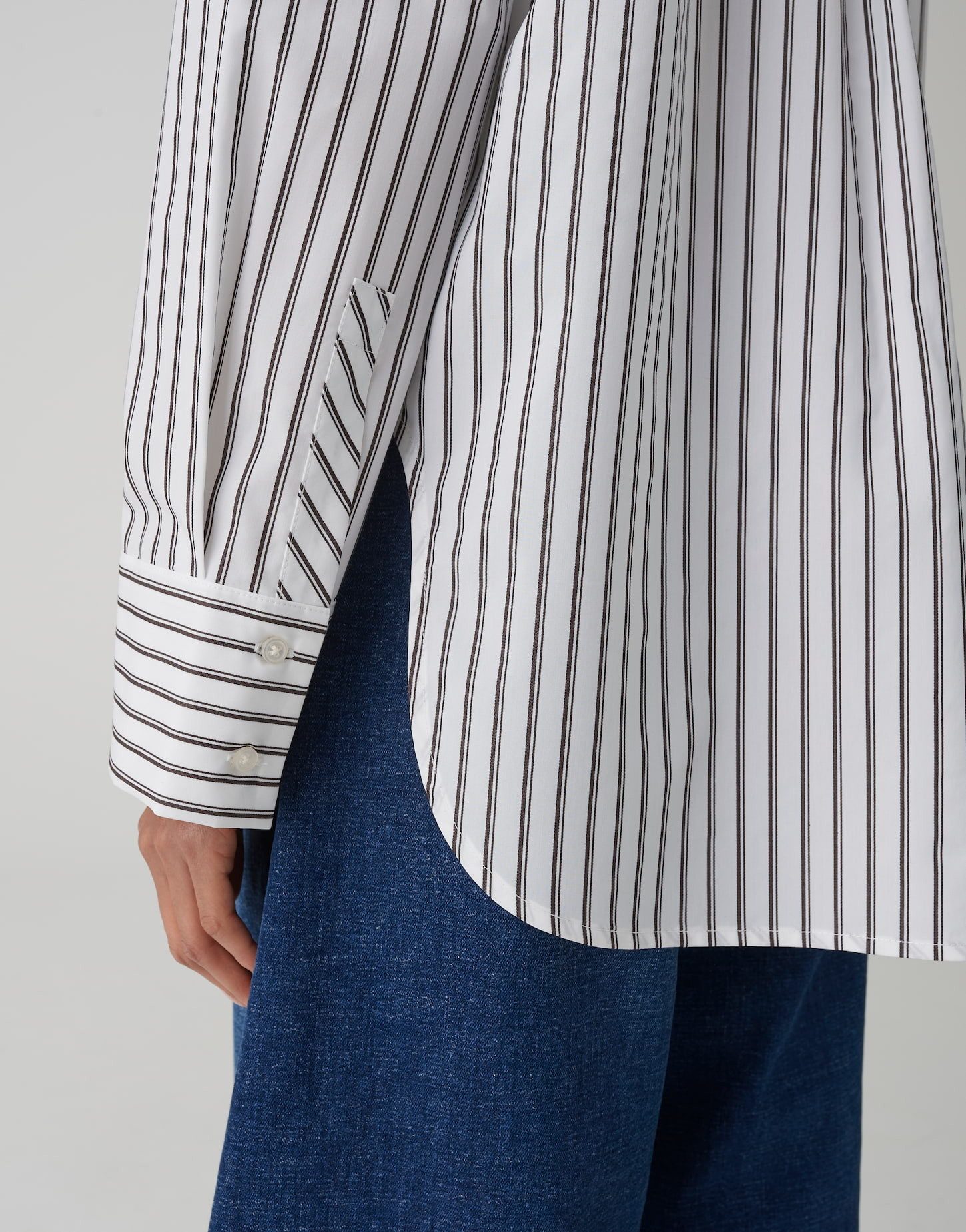 OPUS Langarmbluse FAPO aus nachhaltigem Tencel™ Mix Weite Passform, gerader Schnitt, Hemdblusenkragen