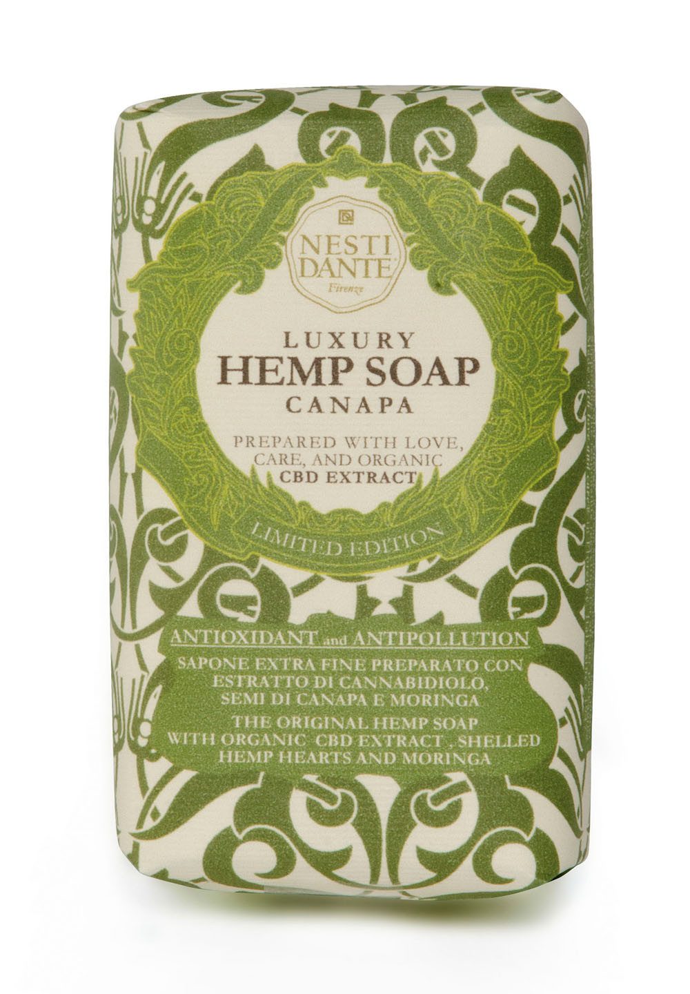 Nesti Dante Handseife Hemp Soap 250 g, 1-tlg., Hand -und Körperseife mit feinem Duft 250 g