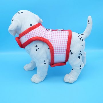 Alvonja Hunde-Geschirr Hundegeschirr kleine, mittlere, große Hunde Welpen Karo rot, Polyester, verstellbar, verschiedene Größen