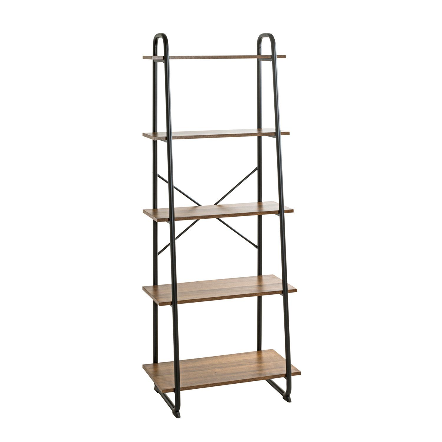 HAKU Regal HAKU Möbel Regal - schwarz-eiche - H. 164cm x B. 60cm