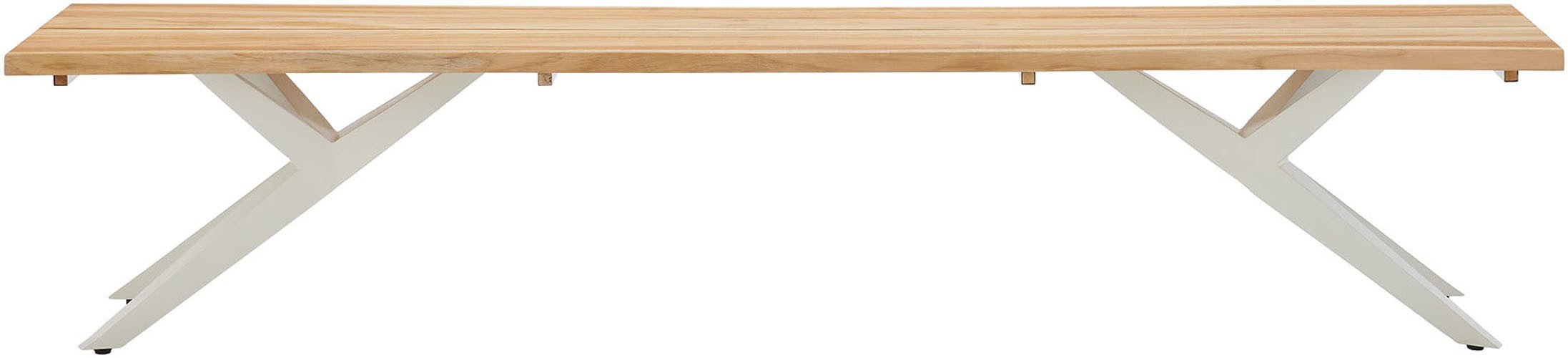 Musterring Sitzbank Freilicht Bänke (1-St), Massives Teak mit Baumkante, in drei Größen: 220, 240 und 280 cm