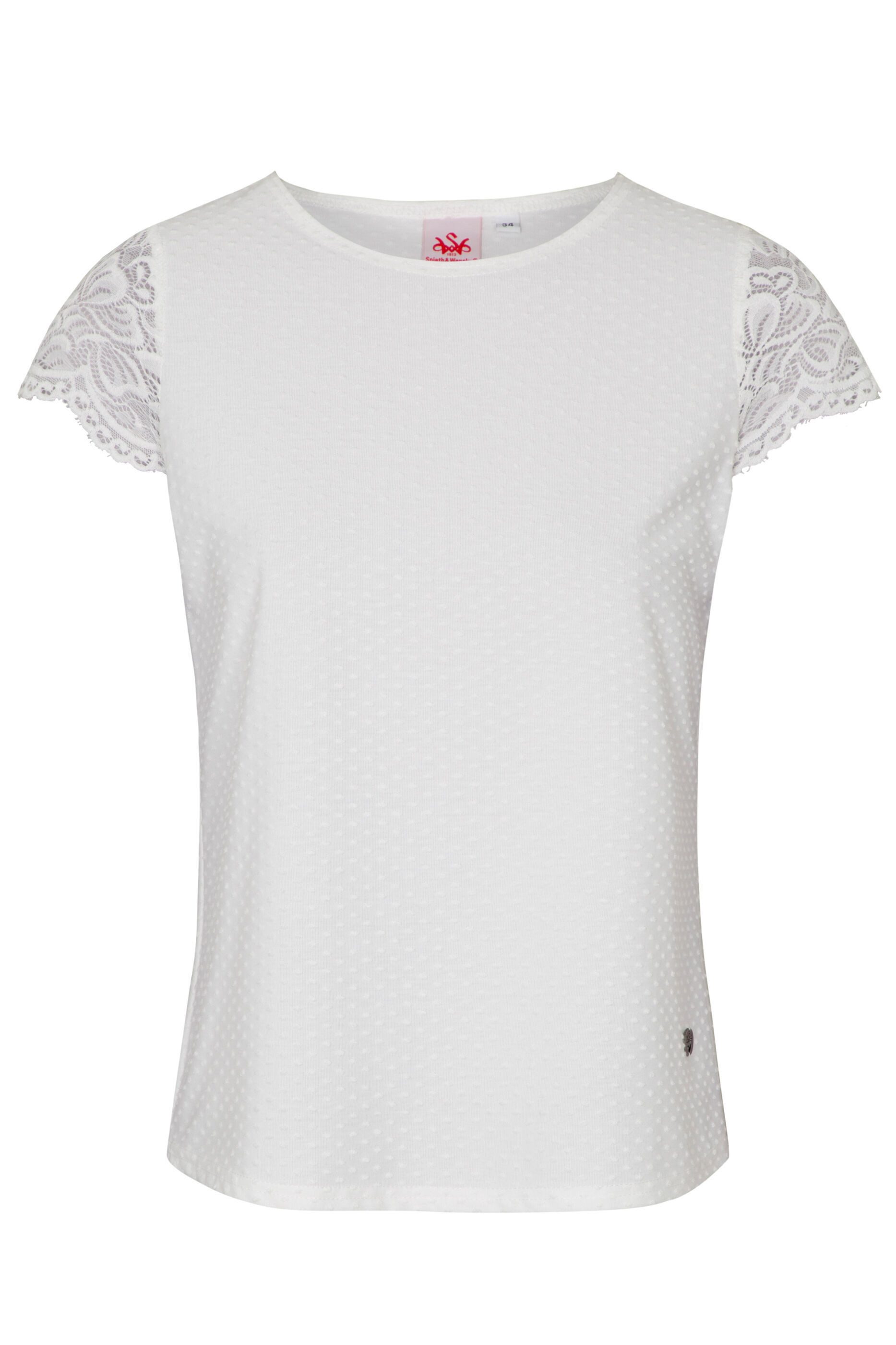 Spieth & Wensky Dirndlbluse Fanja (1-tlg) mit Punktemuster günstig online kaufen