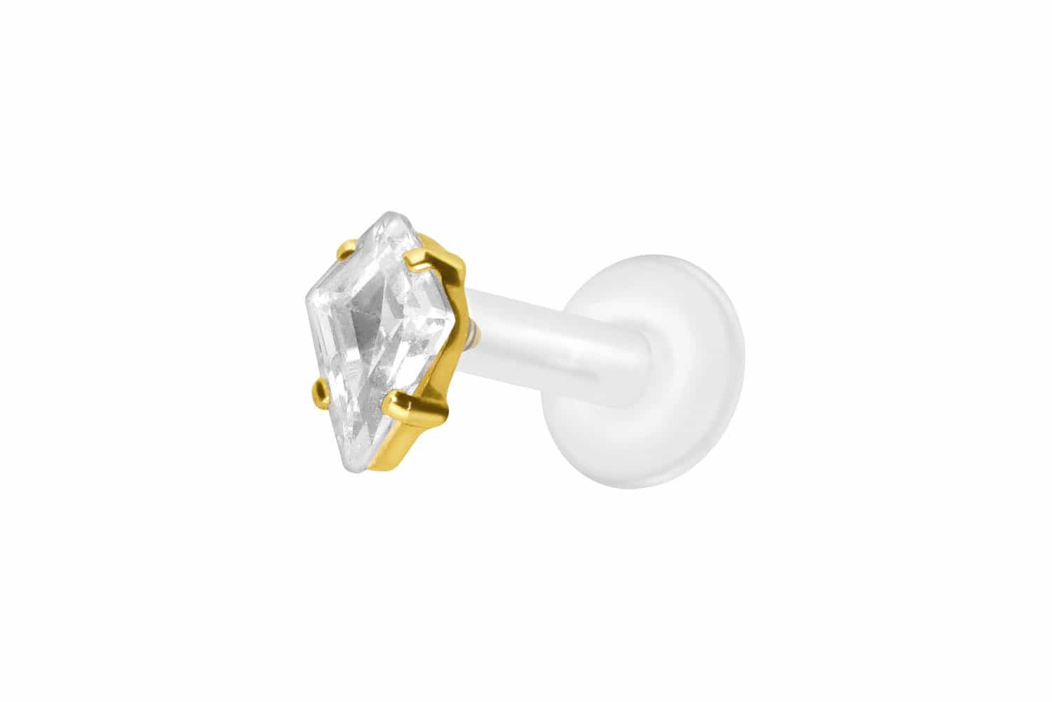 PIERCINGLINE Piercing-Set PTFE Labret mit Innengewinde + Titan-Aufsatz KRIS günstig online kaufen