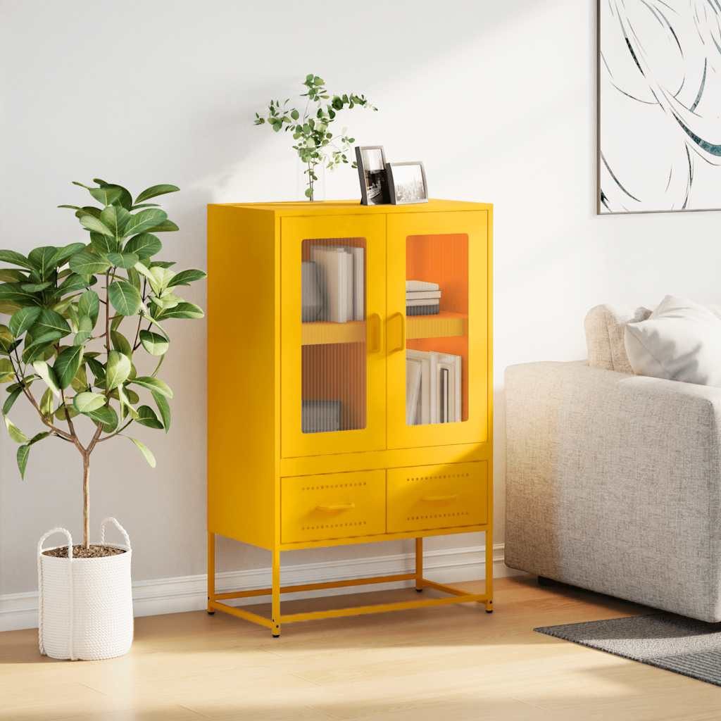 vidaXL Highboard Highboard Senfgelb 68x39x111,5 cm günstig online kaufen