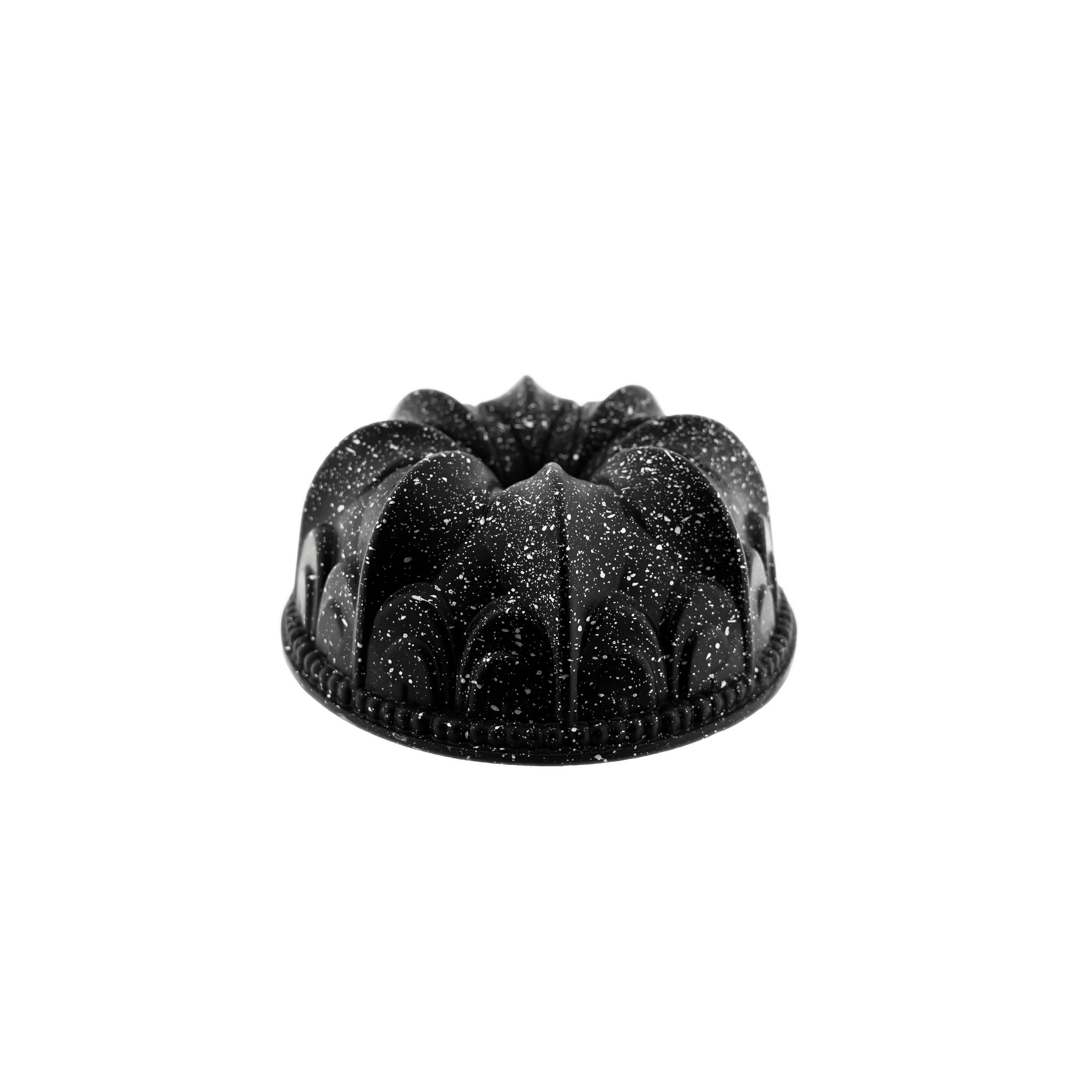 Almina Backform aus Guss Ø 23 cm – Schwarze Kuchenform mit eleganter Struktur, (1-tlg), ø23 cm, backofenfest