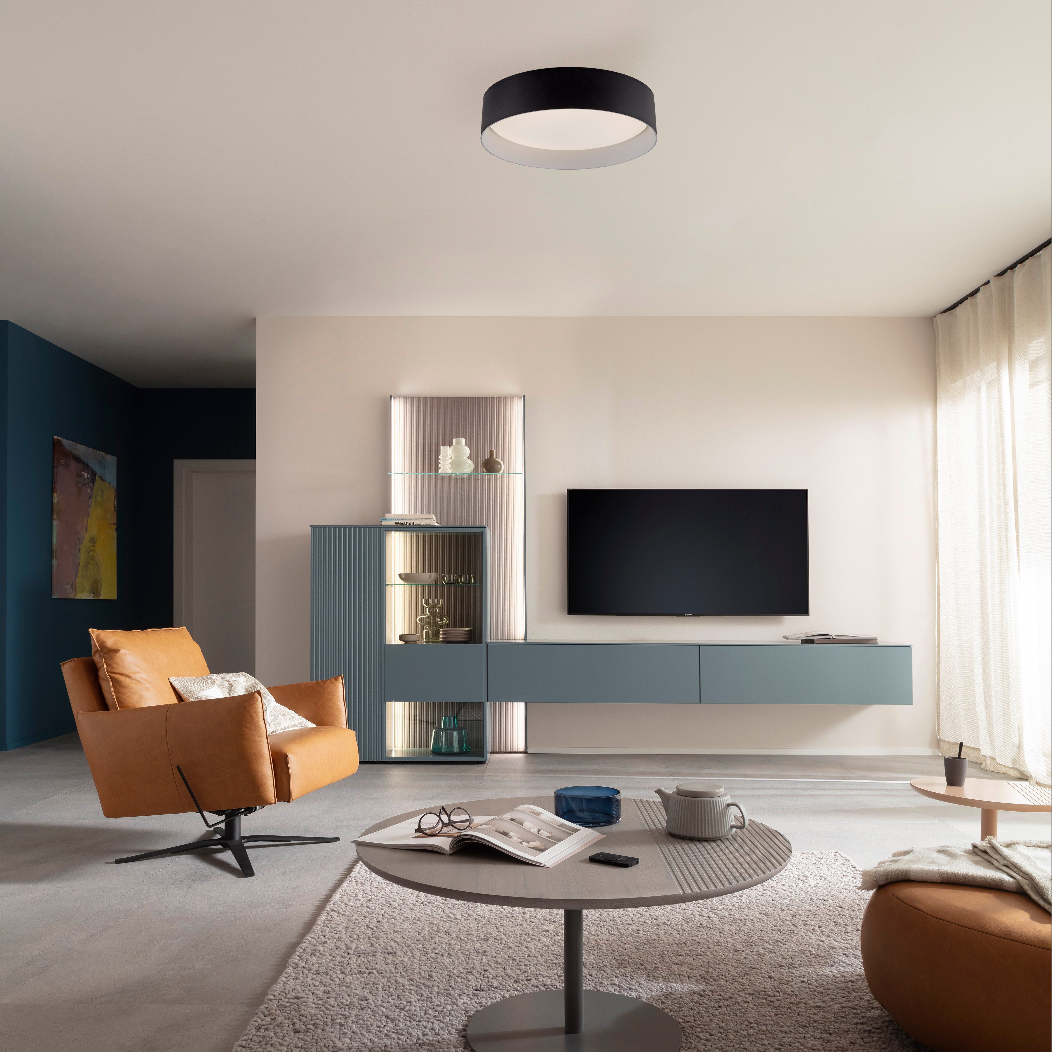 SCHÖNER WOHNEN-Kollektion LED Deckenleuchte TAVOLI, CCT - über Fernbedienung, LED fest integriert, warmweiß - kaltweiß, SCHÖNER WOHNEN Kollektion, CCT 2700-6500K, IR-Fernbedienung, Dimmbar