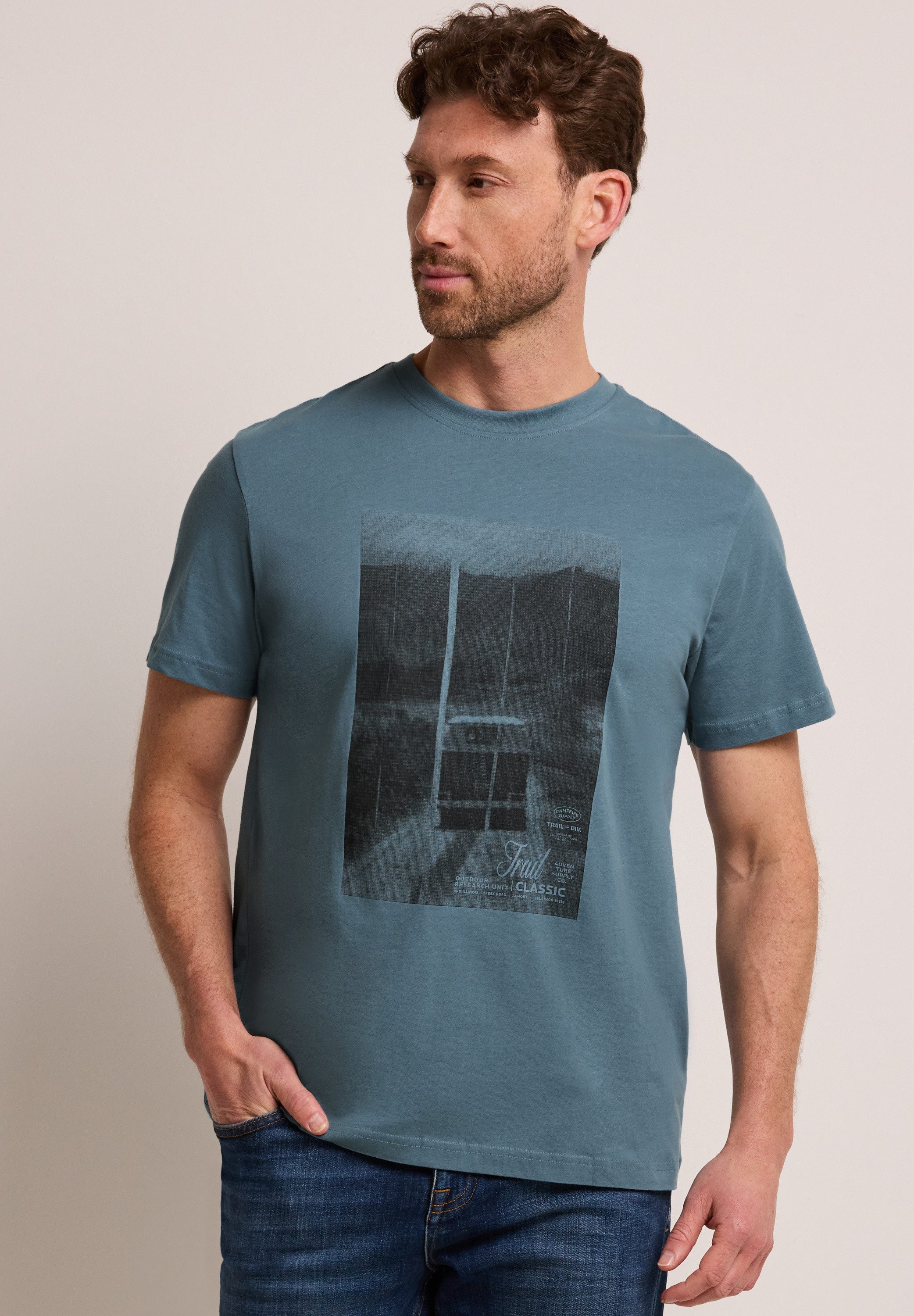 STREET ONE MEN T-Shirt aus reiner Baumwolle
