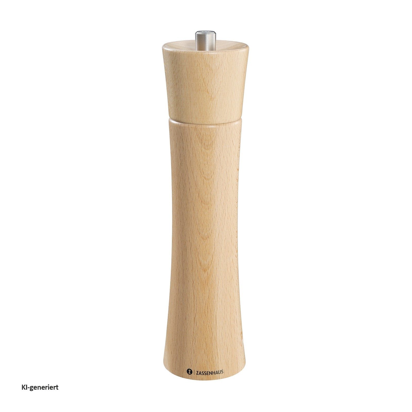 ZASSENHAUS Salzmühle Salzmühle Frankfurt Natur, (1 Stück), mit Keramikmahlwerk Made in Germany