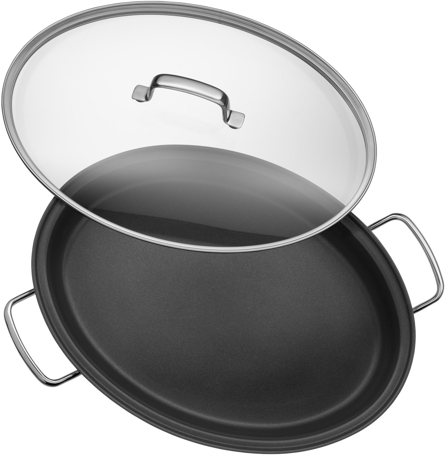 Cromargan® (1-tlg), Edelstahl mit Devil, Induktion Rostfrei Fischpfanne WMF Antihaftbeschichtung, 18/10 oval, Pfanne