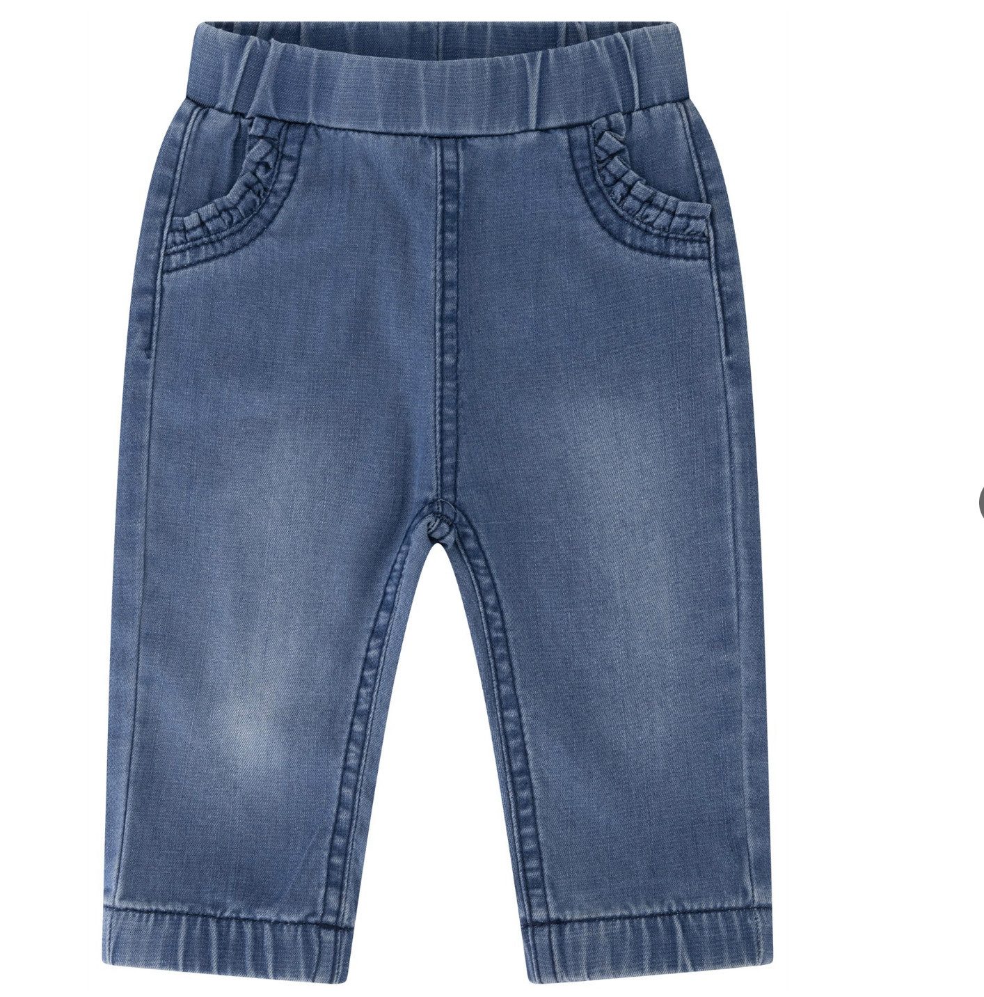 SALT AND PEPPER Bequeme Jeans Baby Jeans mit Rüschendetails und elastischem Bund