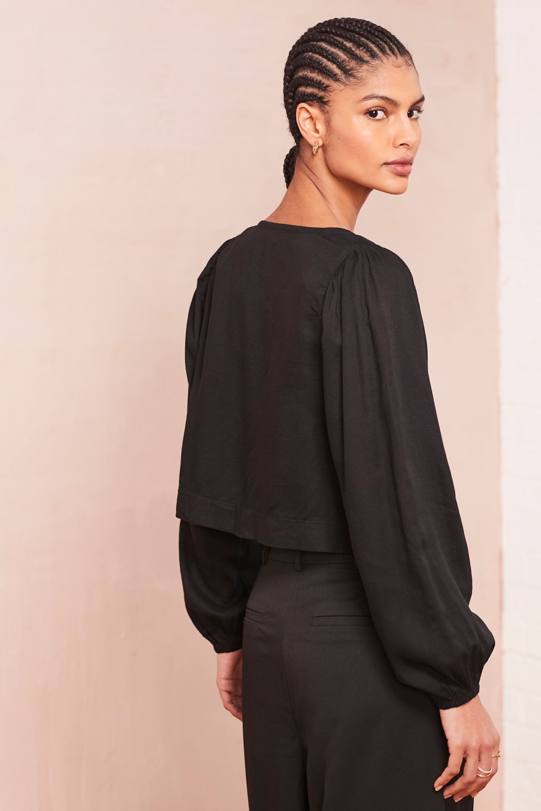 Next Blusenshirt Schluppenbluse mit Leinen – günstig online kaufen