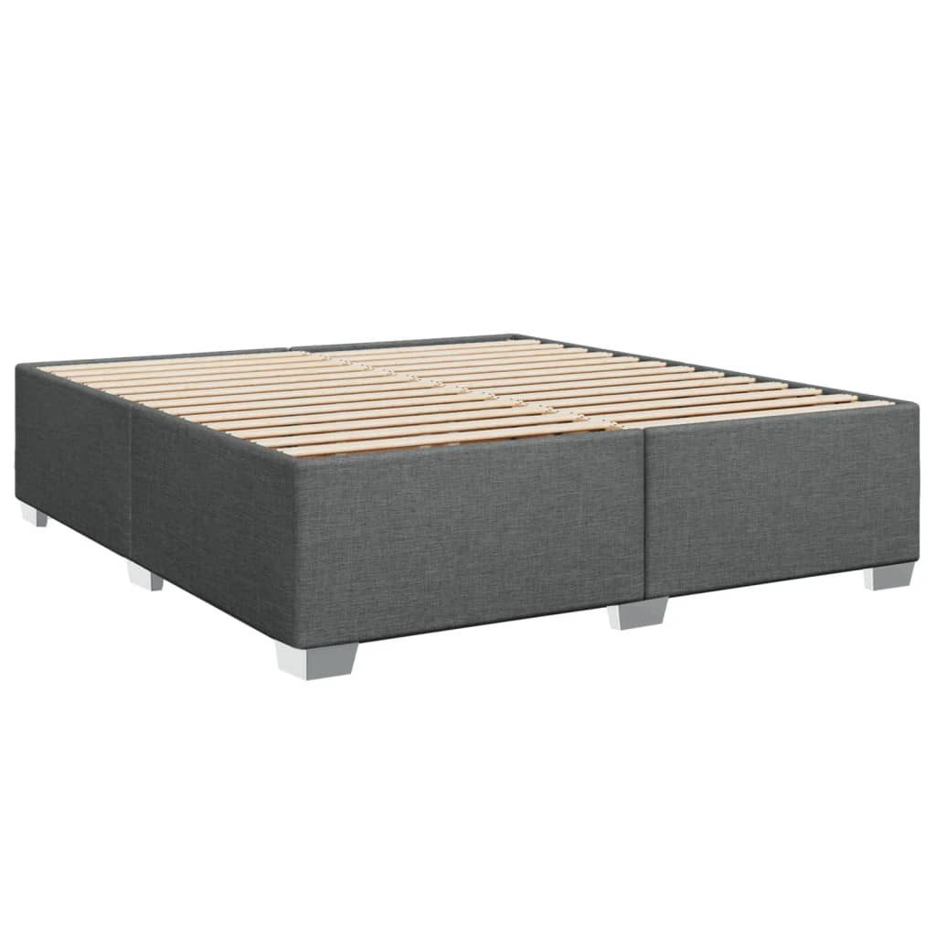 vidaXL Bett Bettgestell ohne Matratze Dunkelgrau 200x200 cm Stoff