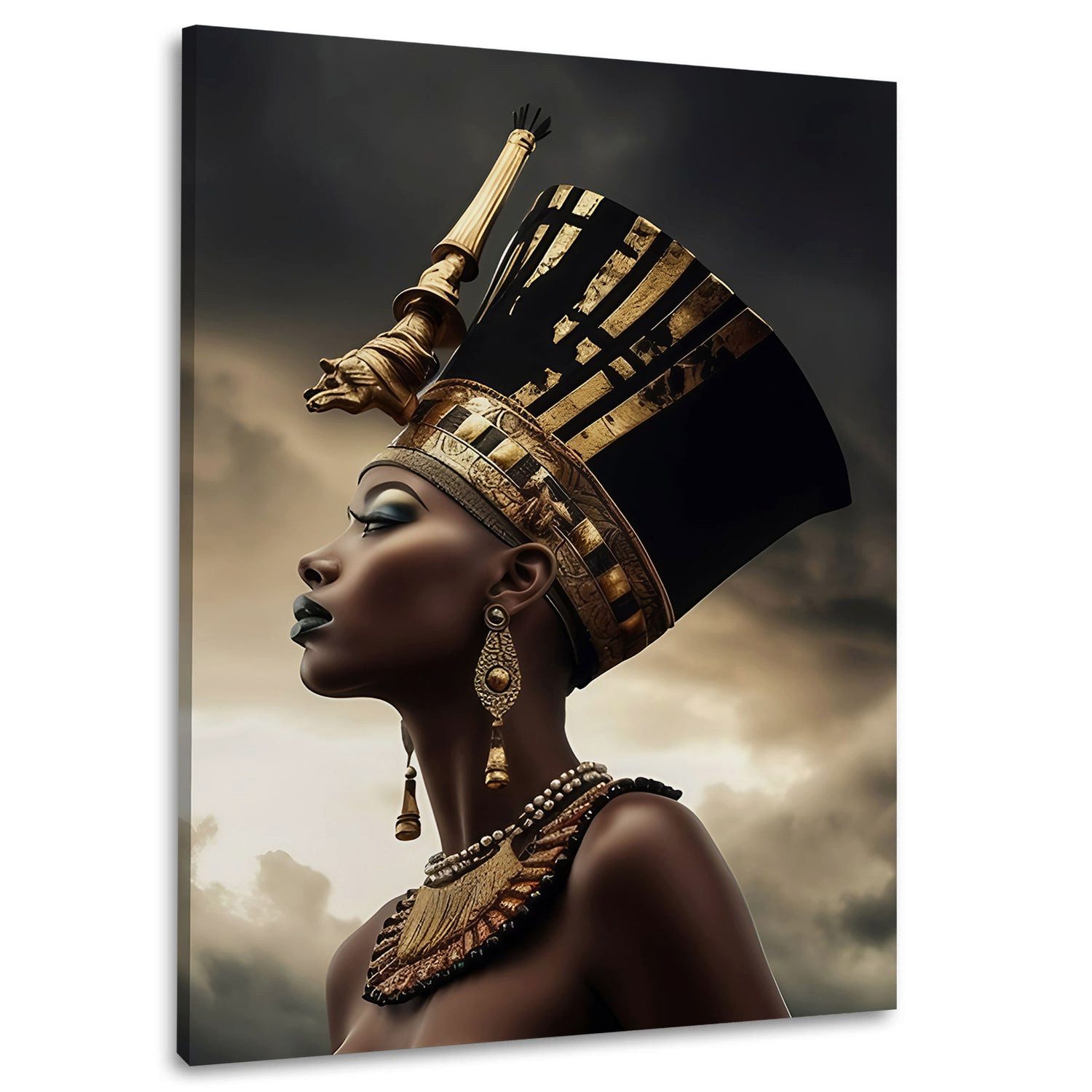 Artedinoi Leinwandbild Kleopatra Königin aus Afrika Leinwandbild Wandbild Kunstdruck XL Wandd, Kleopatra, Porträt