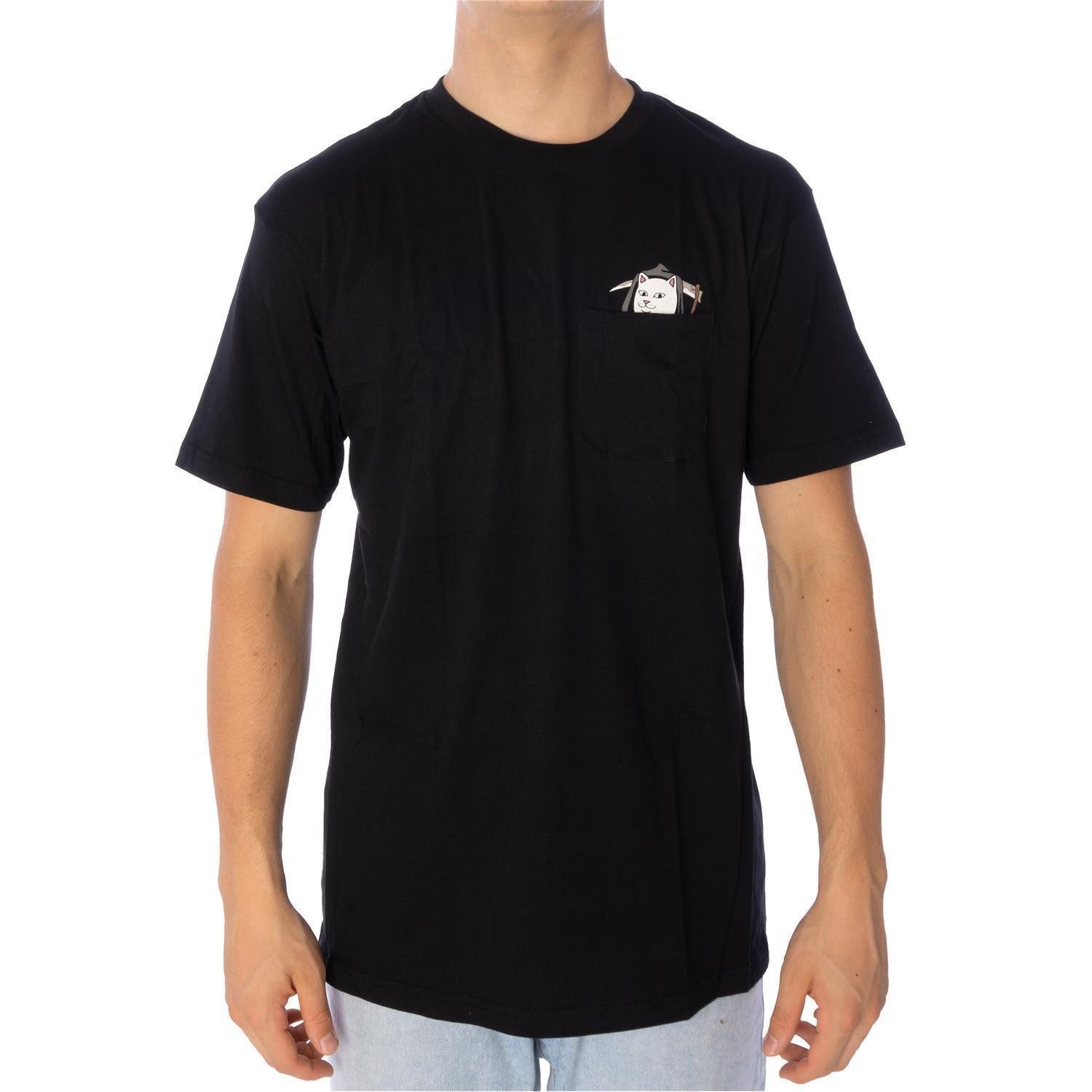 RIPNDIP T-Shirt T-Shirt Ripndip Grim Nermer Pocket (1-tlg) "Ripndip" Logo-Print auf der Vorderseite