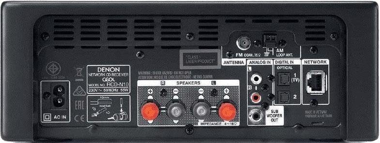 WLAN, RCD-N10 USB-Audiowiedergabe) CD, (Bluetooth, Denon Kompaktanlage