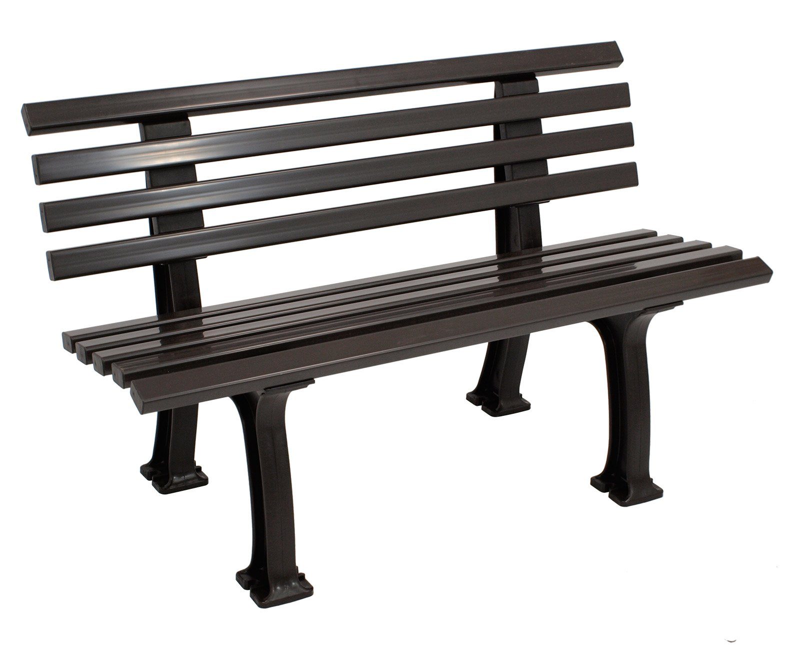 Blome Gartenbank IBIZA (1-St), Wetterfeste Parkbank 2-sitzer braun, aus bruch/frostfestem Kunststoff