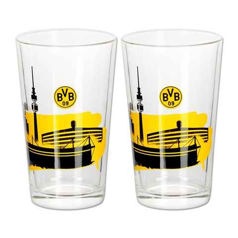 BVB Gläser-Set BVB Wasserglas Skyline (2 Stück), Glas