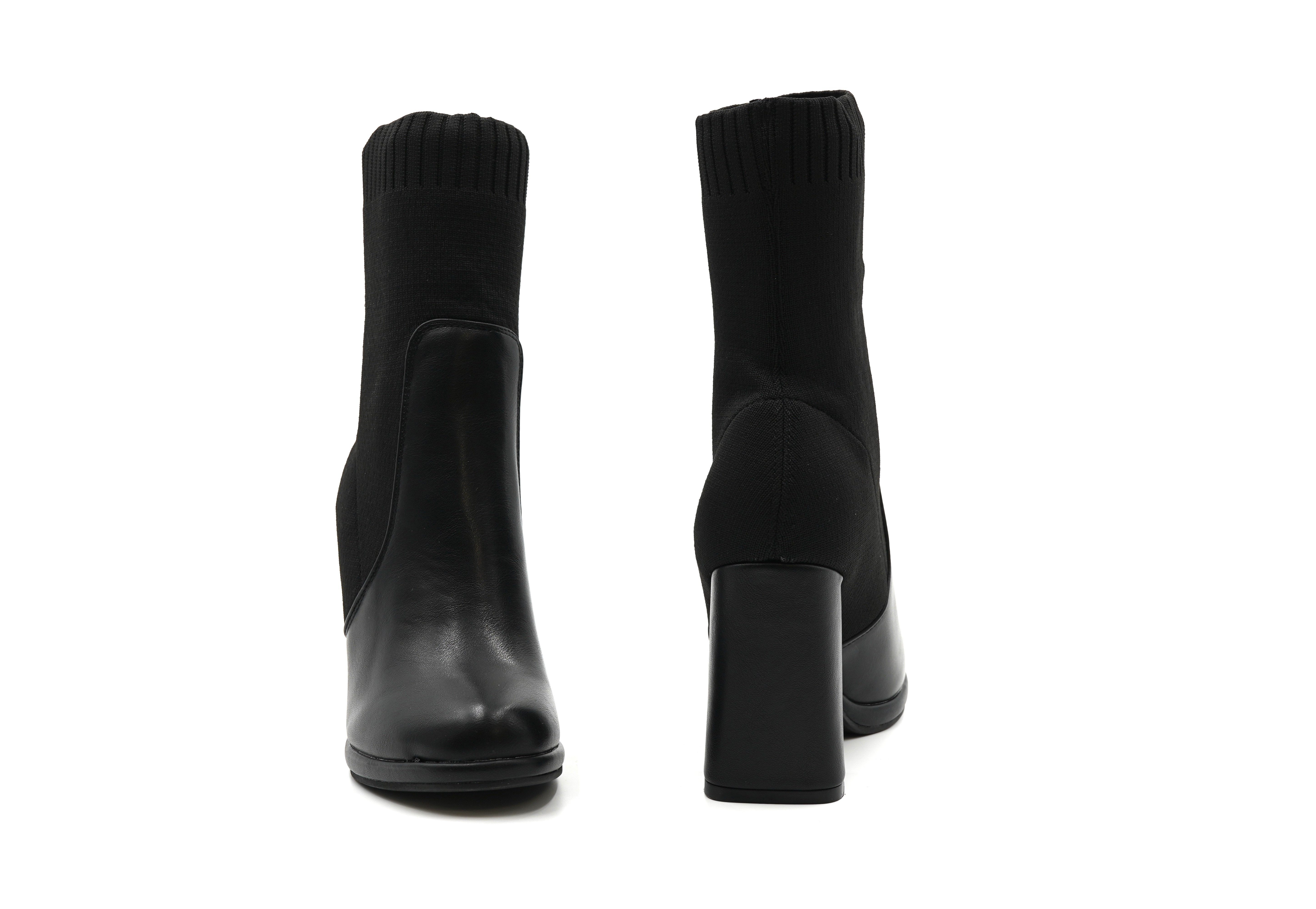 Sonderpostendiscount Damen High Stiefletten Modell LM-17 Black zum Reinschl günstig online kaufen