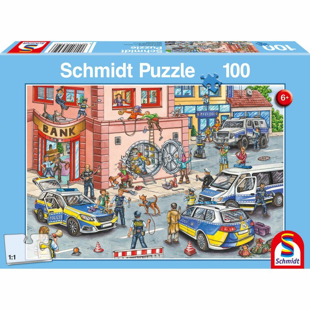 Schmidt Spiele Puzzle Polizeieinsatz, 100 Puzzleteile