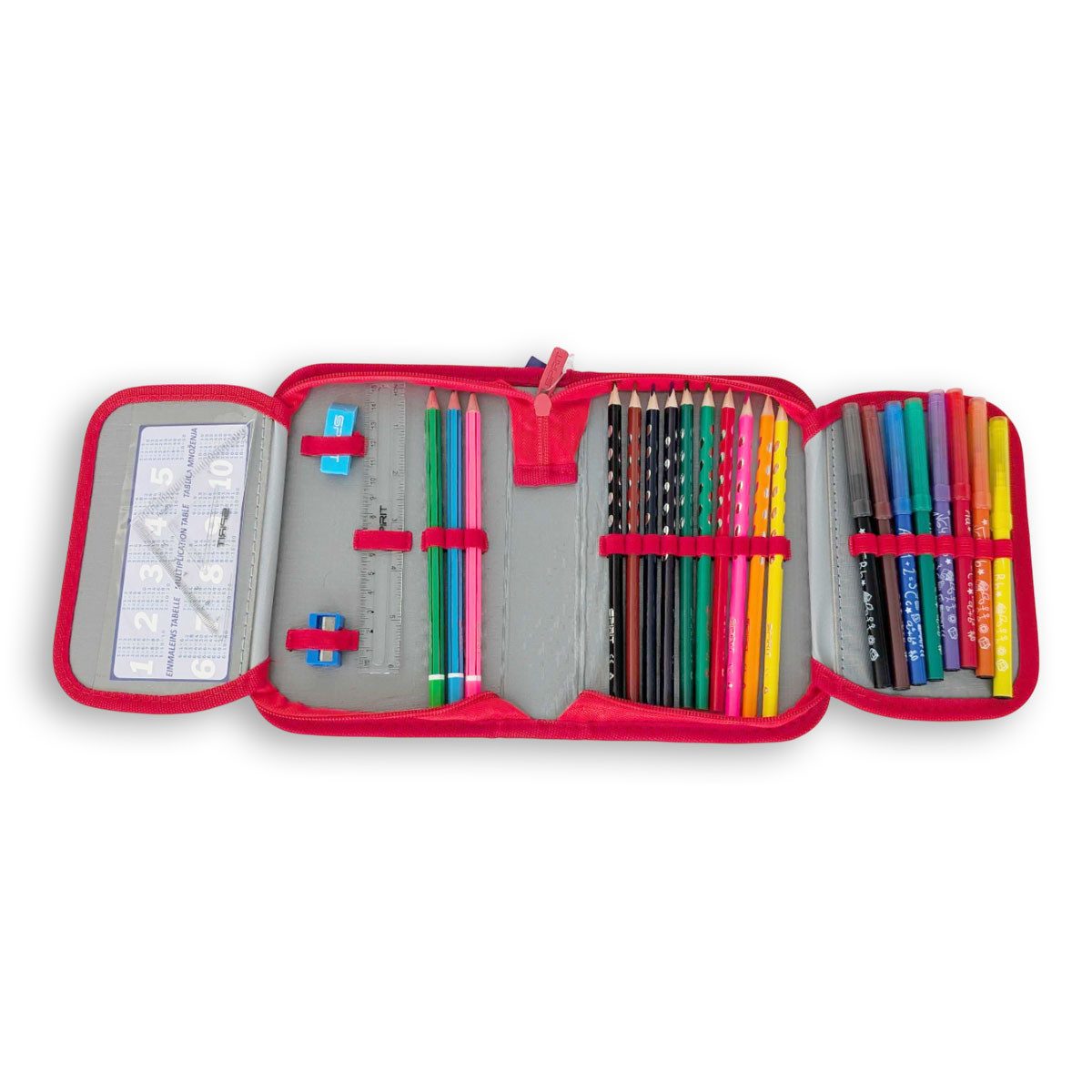 Spirit Federmäppchen SPIRIT Schüler Etui 28 teilig 1-Zipper Mäppchen GAME OVER blau – Bild 3 von 3