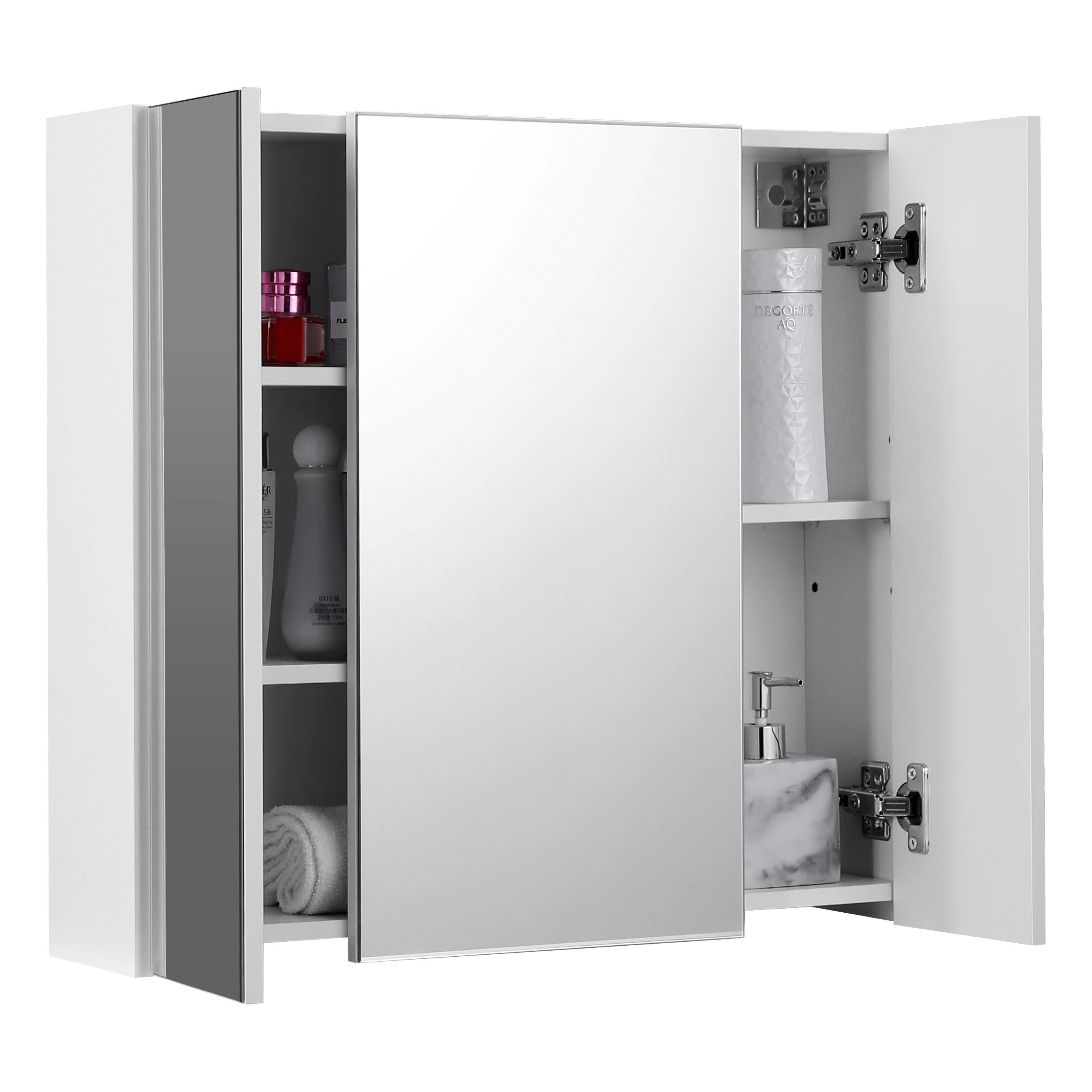 VASAGLE Spiegelschrank Badezimmerschrank Aufbewahrungsschrank Breite 60-90c günstig online kaufen