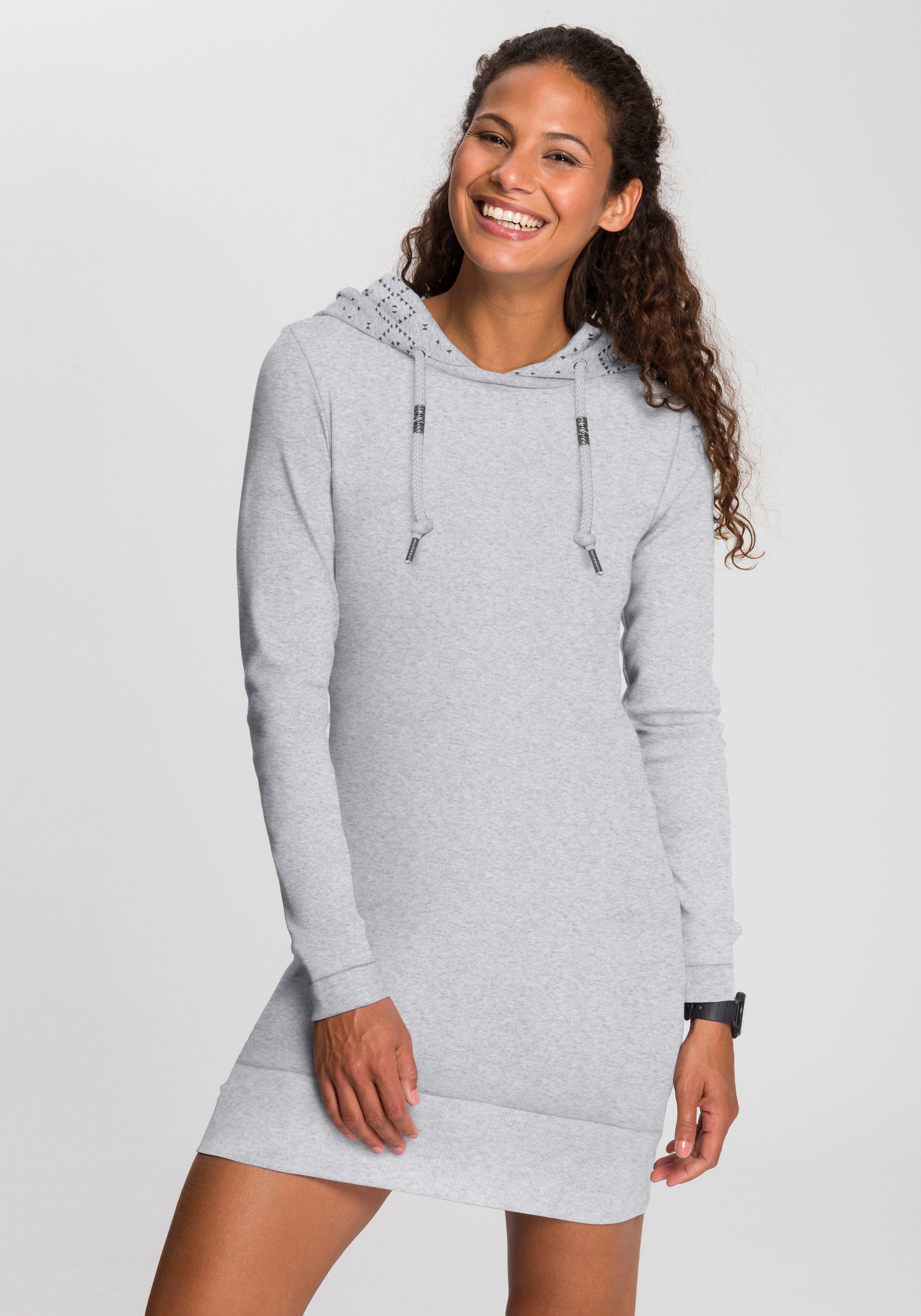 Ragwear Sweatkleid BESS O Hoodie mit Tunnelzug-Kapuze