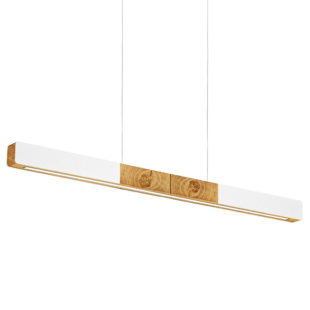 HerzBlut LED-Hängeleuchte Lana del bianco, Alu LED-Leiste Acryl satiniert