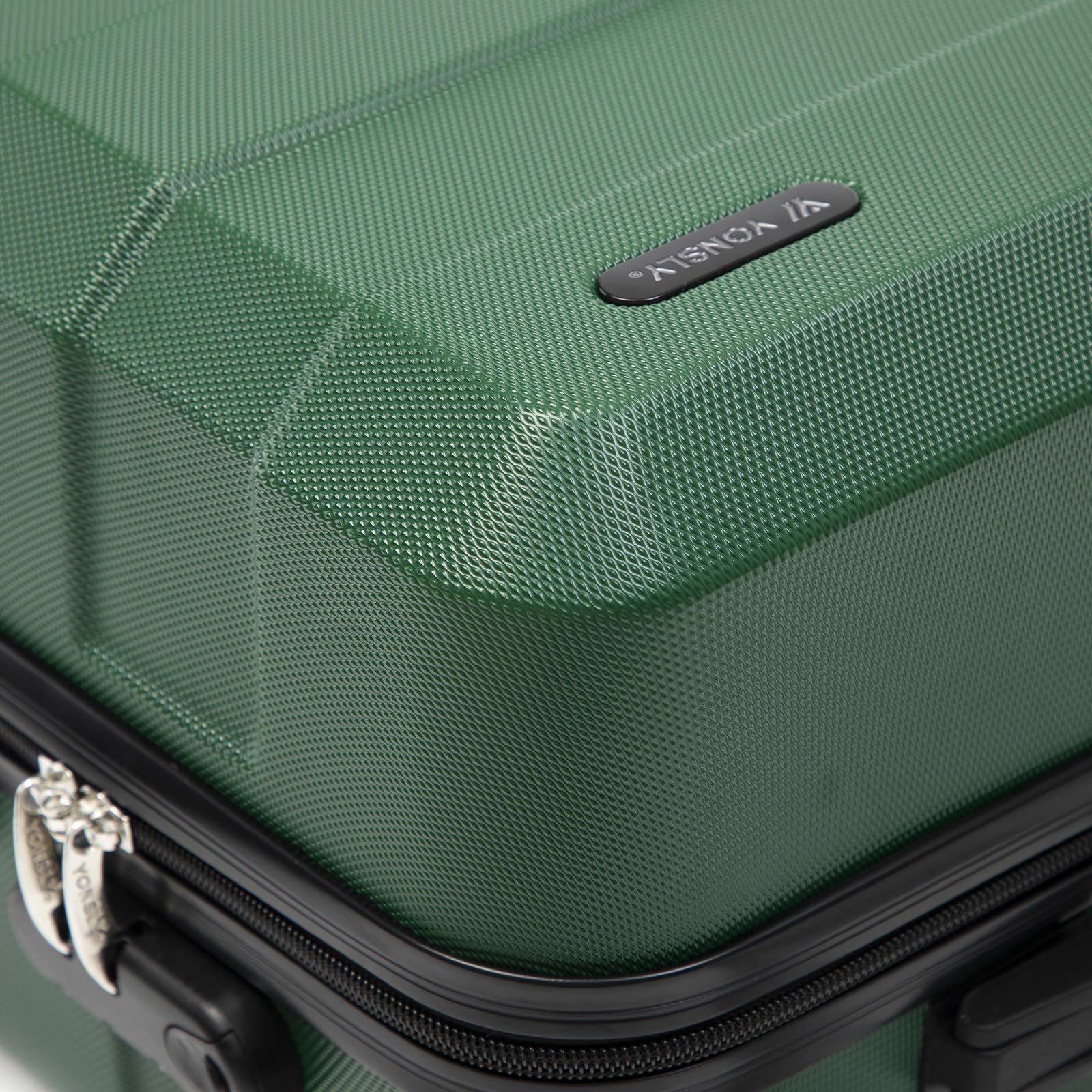 YONSLY Handgepäckkoffer Reisekoffer Trolley Handgepäck Hartschale, 4 Rollen, Zahlenschloss, ABS-Hartschale, 360°-Rollen, weicher Gummigriff – Bild 3 von 5
