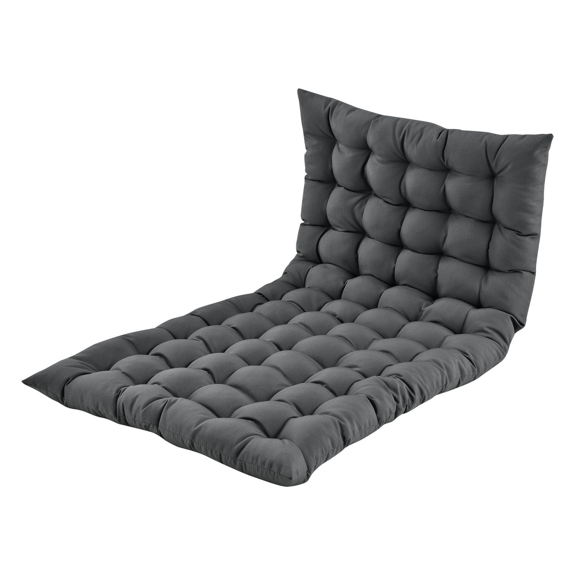 en.casa Подушки на підлогу, »Espoo« Bodenmatratze für Kinderzimmer Sitzecke 120x60cm dunkelgrau