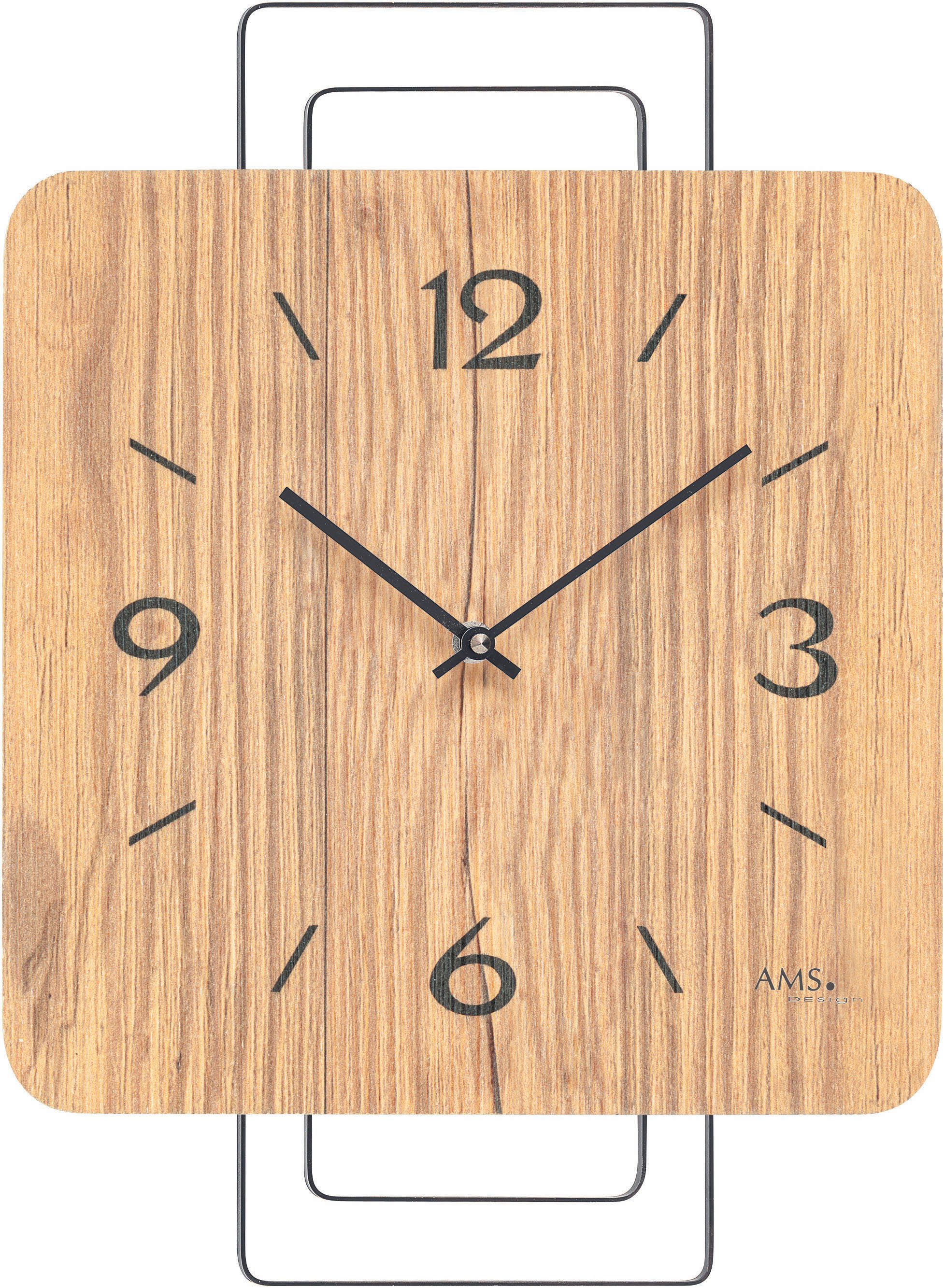 AMS Wanduhr (Made in Germany,Wohnzimmer,Esszimmer,Küche,Arbeitszimmer,Büro,Flur)