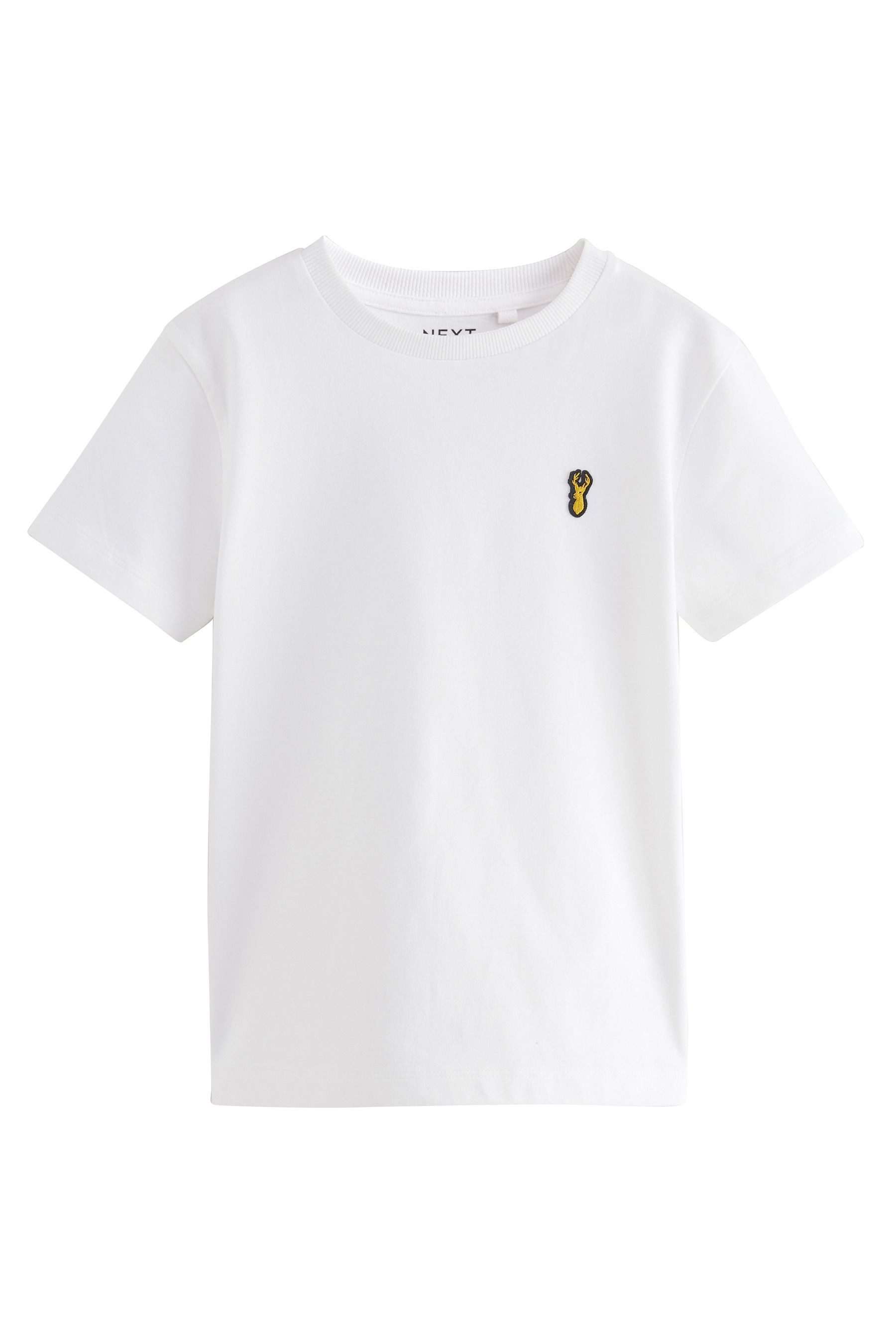 T-Shirt 2er-Pack T-Shirts mit Hirsch-Stickerei Baumwolle