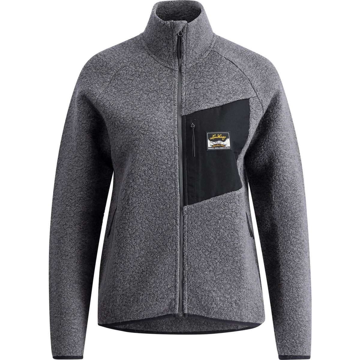 Lundhags Kapuzenstrickjacke Flok Wool Ws Pile Vielseitige Damenjacke für Outdoor-Abenteuer mit Merinowolle für