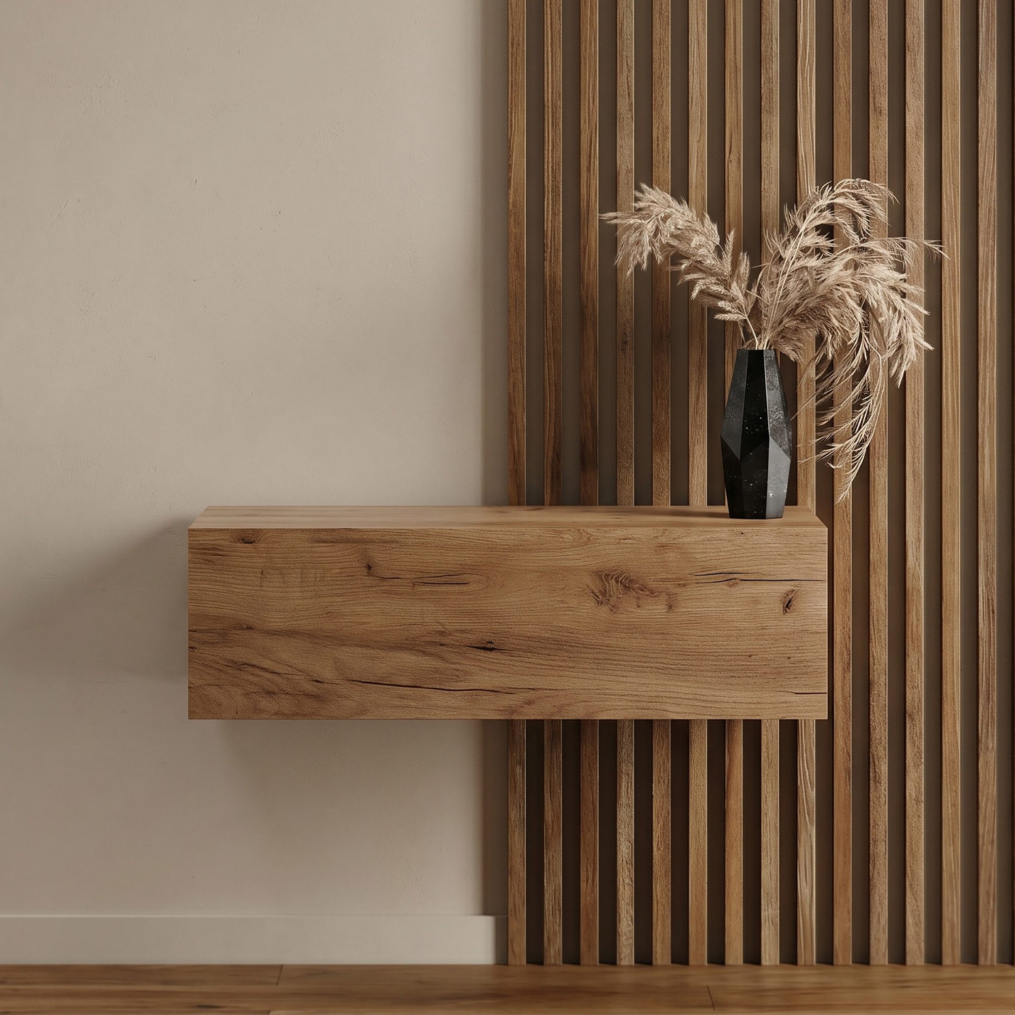 Planetmöbel Garderobenschrank Kompaktgarderobe Wandschrank 100 cm (schmaler Flurschrank mit Stauraum, 1-St., Flurgarderobe mit Soft-Open Funktion) Flurkommode vielseitig kombinierbar