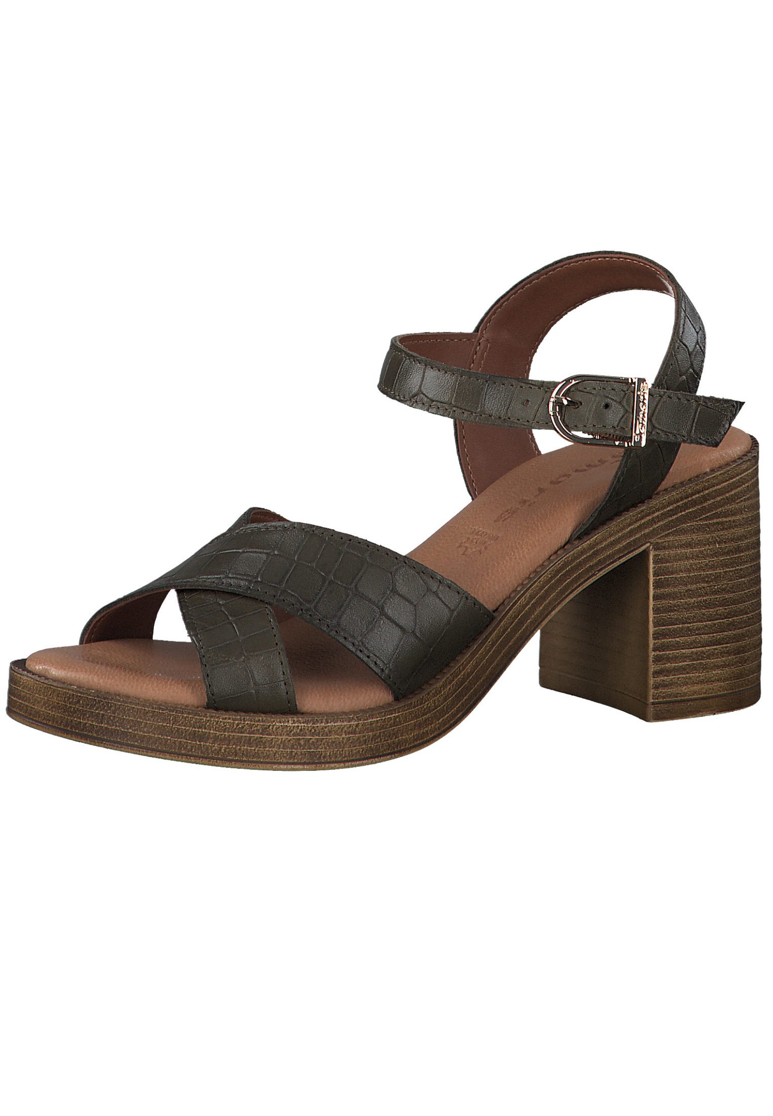 Tamaris 1-28022-42 712 Olive Struct. Sandale günstig online kaufen