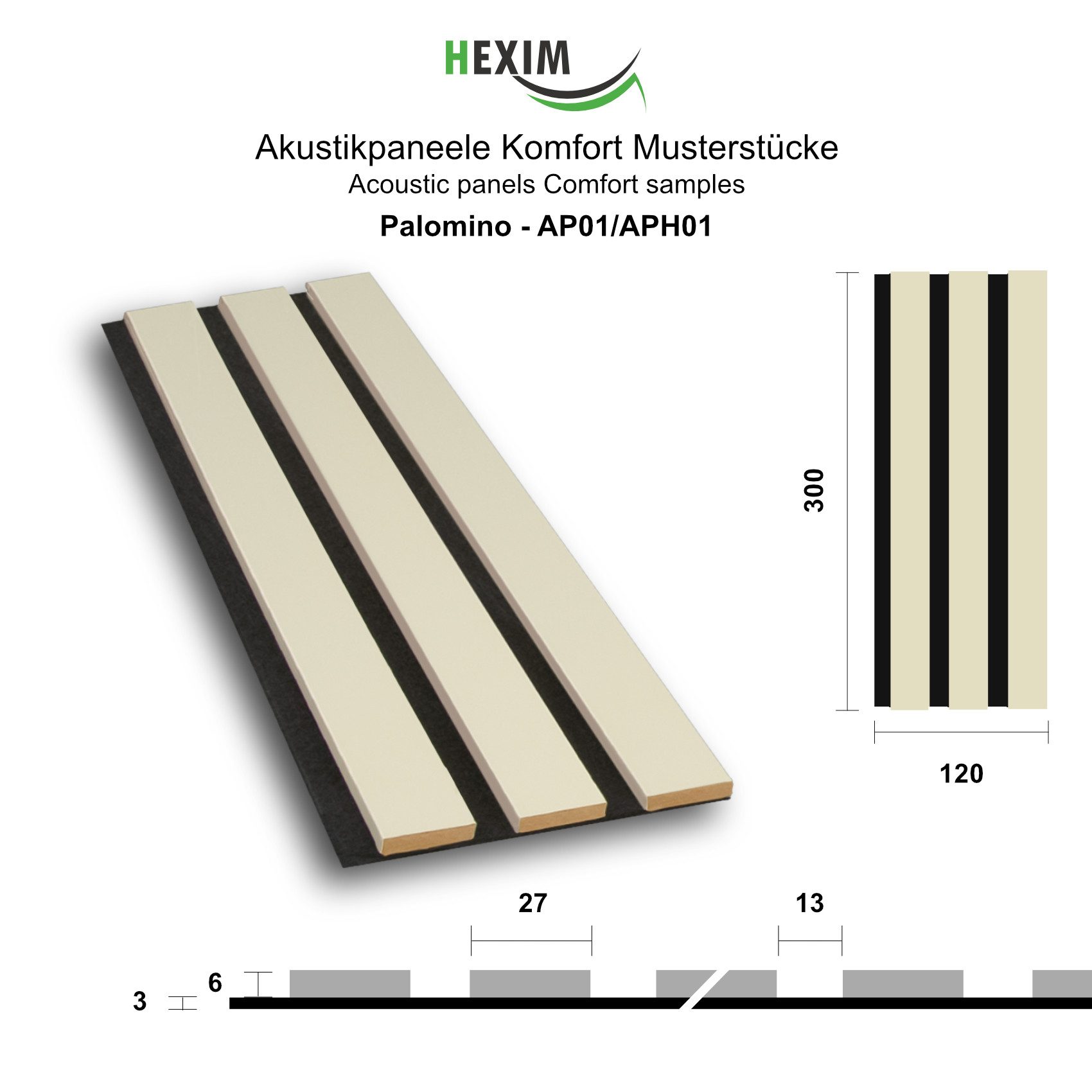 Hexim Wanddekoobjekt Palomino (Akustikpaneele Musterstück - günstig online kaufen