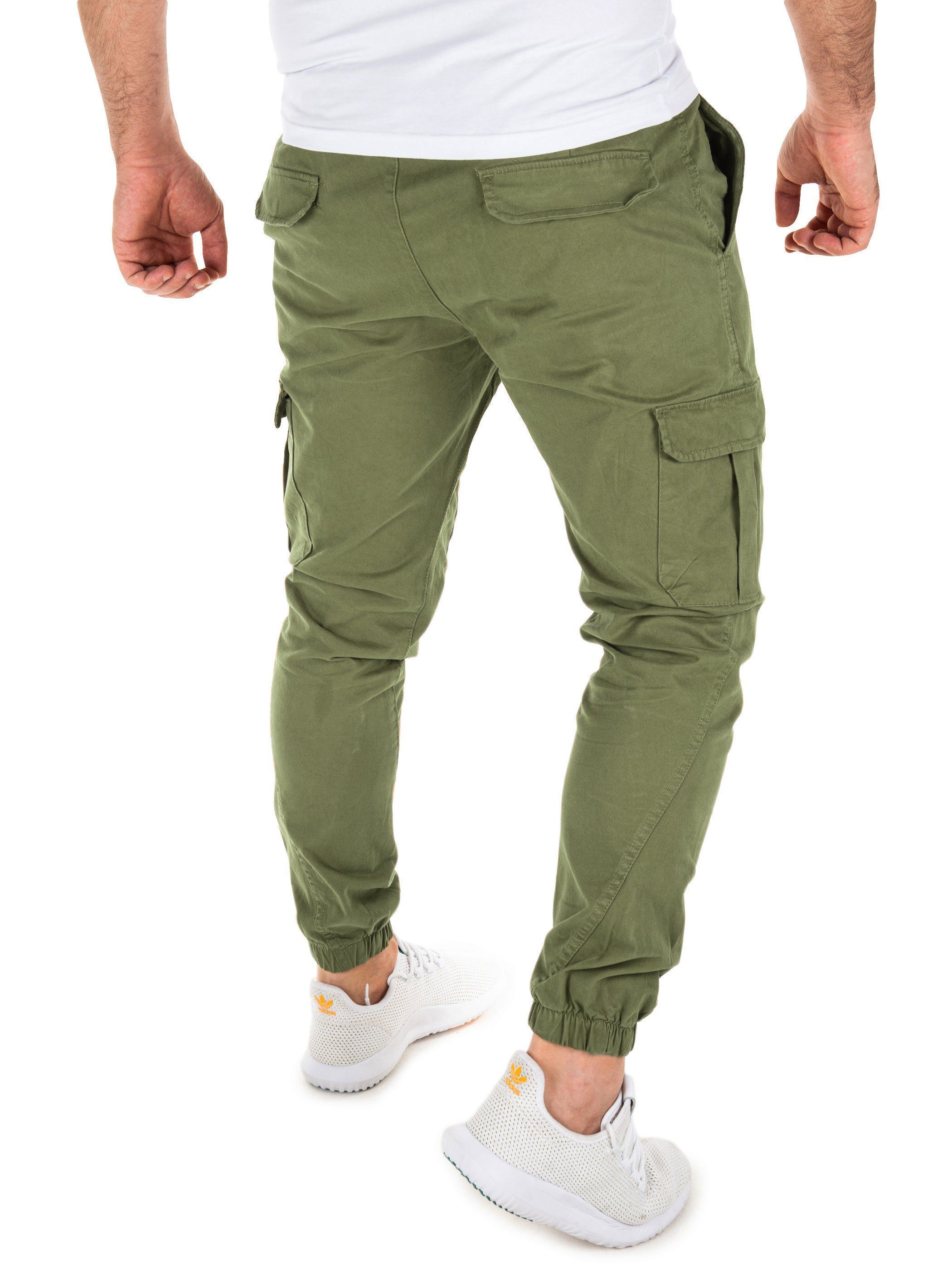 Yazubi Cargohose Elijah Herren Cargo Chino in Tapered-Form mit gedrehtem Bein