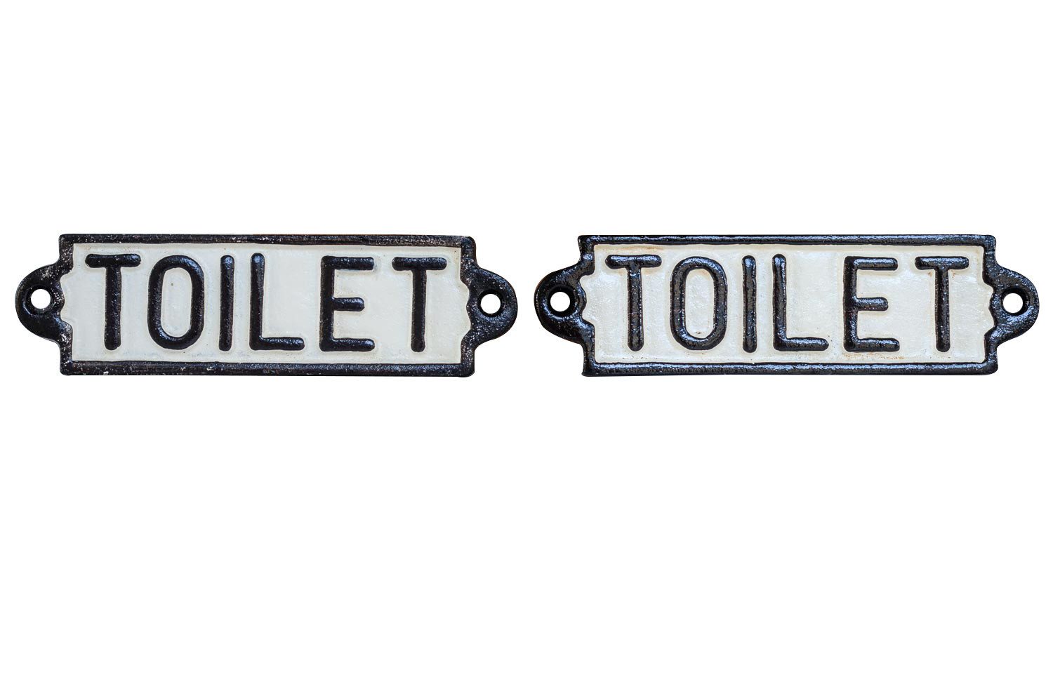 Dekoobjekt 2x Nostalgie Türschilder Schild Toilet Toilette Gäste WC 16cm Eisen An