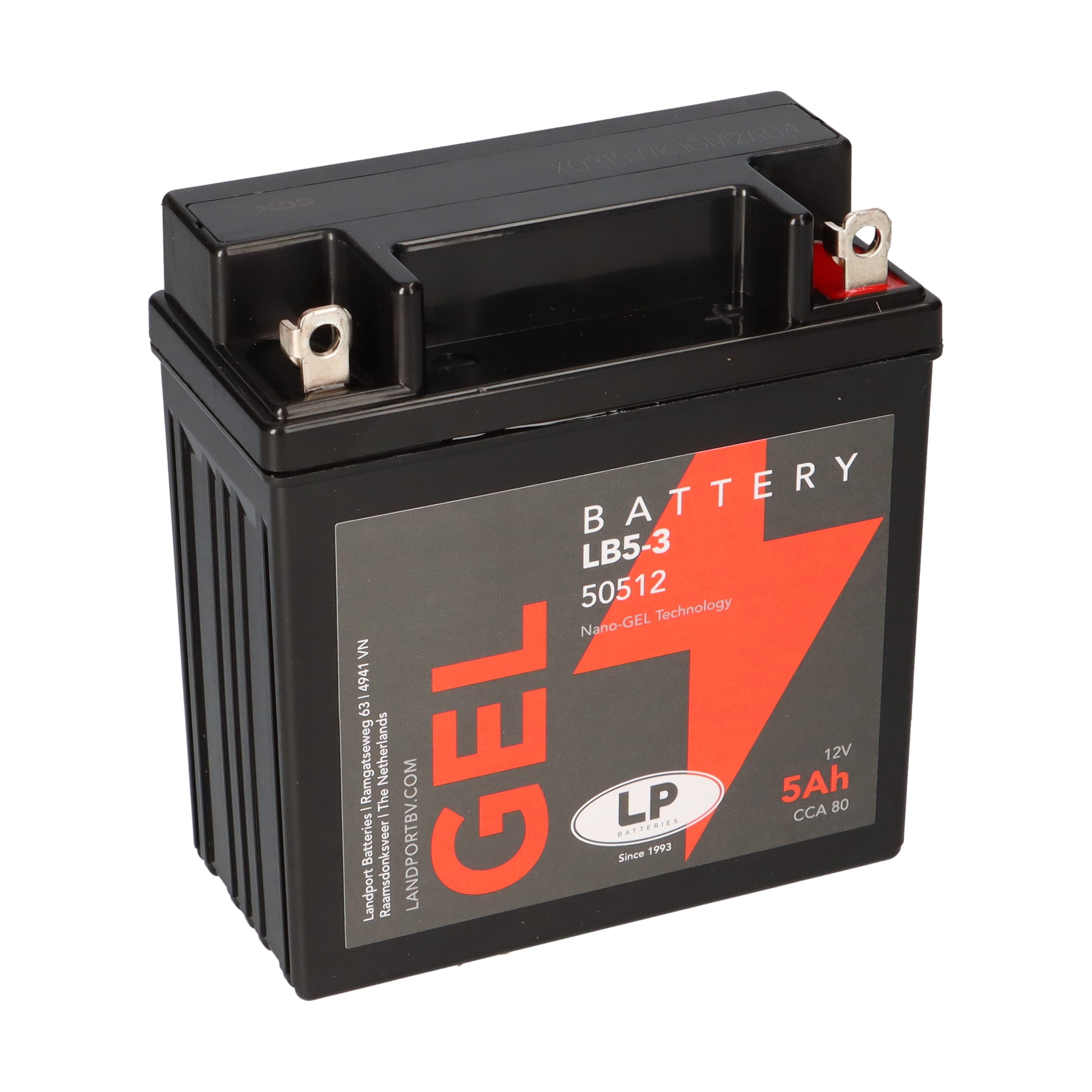 Batterie 12V 5Ah für Motorrad Startbatterie MG LB5-3 Bleiakkus