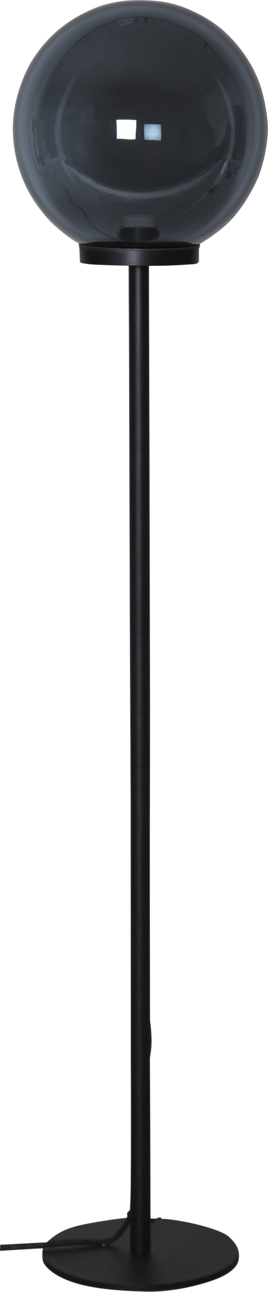 STAR TRADING LED Außen-Stehlampe Stehleuchte Orby, Leuchtmittel wechselbar, Rauchfarbener Acrylschirm, E27-Fassung, 150cm Höhe, 3 m Kabel