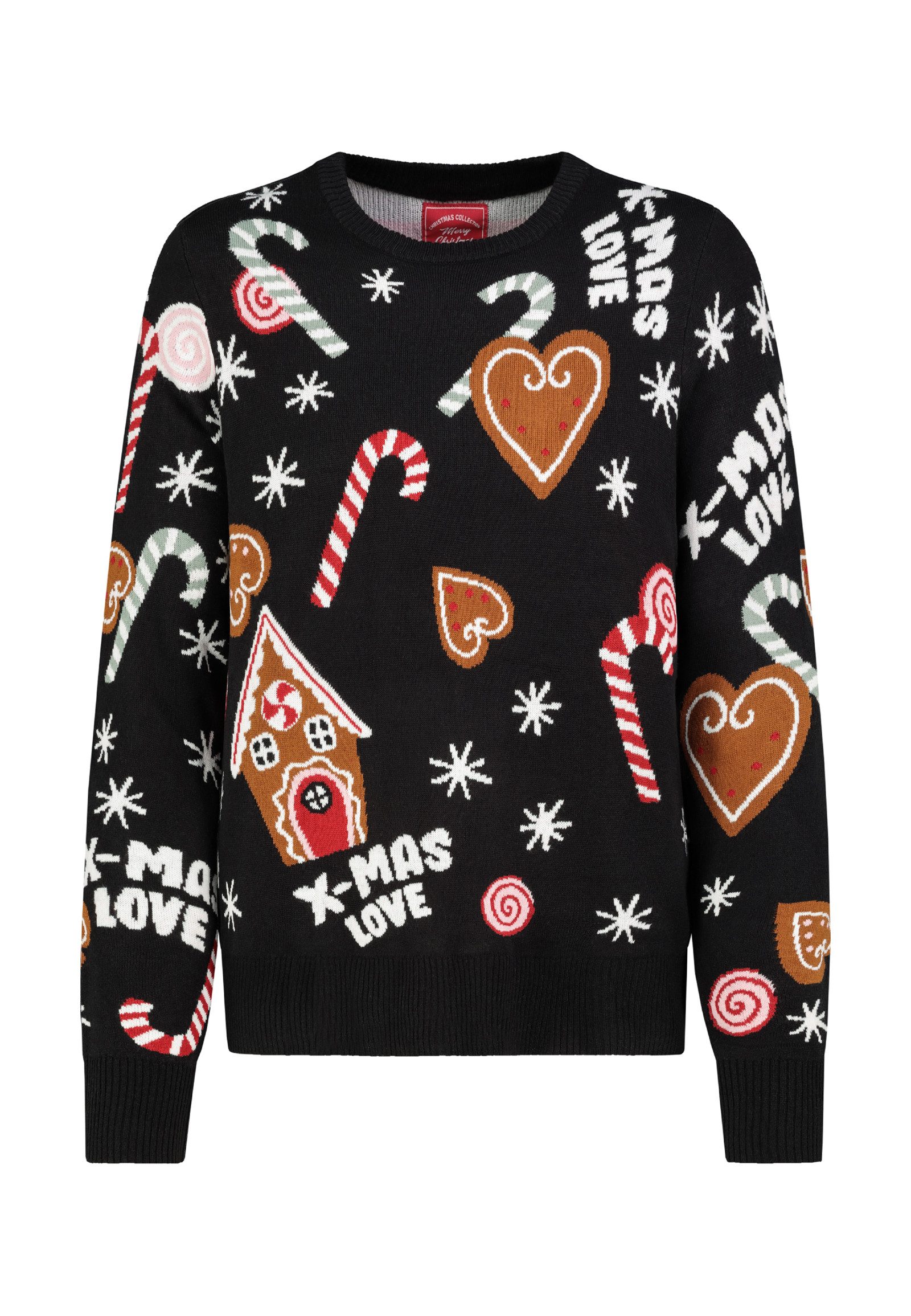 SUBLEVEL Strickpullover Damen Allover Weihnachtspullover günstig online kaufen