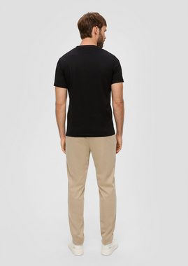 s.Oliver BLACK LABEL Kurzarmshirt Jerseyshirt im Slim Fit Blende