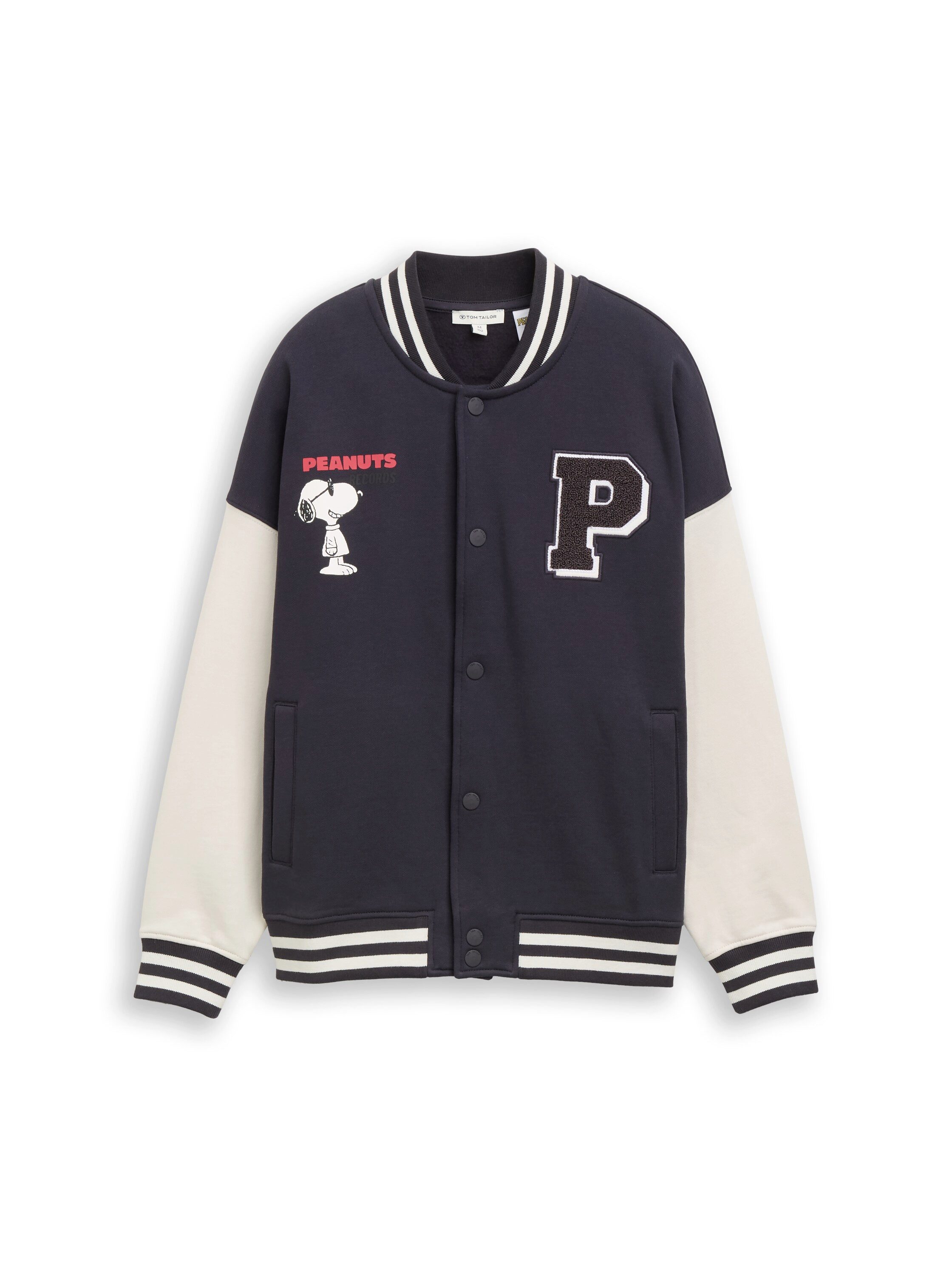 TOM TAILOR Collegejacke Collegejacke im Coloblocking mit Peanuts-Print