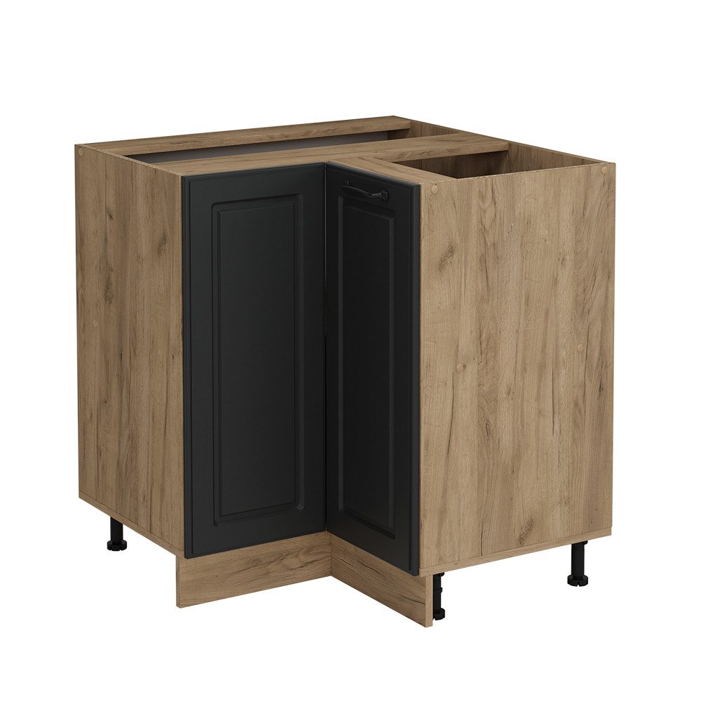 Vicco Eckunterschrank R-Line, Anthrazit Landhaus/Goldkraft Eiche, 75.6 cm ohne Arbeitsplatte (1-St)