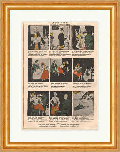 Kunstdruck Der Zauberspiegel von 1897 Comic Jugendstil von A. Rummel Jugend 0019, (1 St)