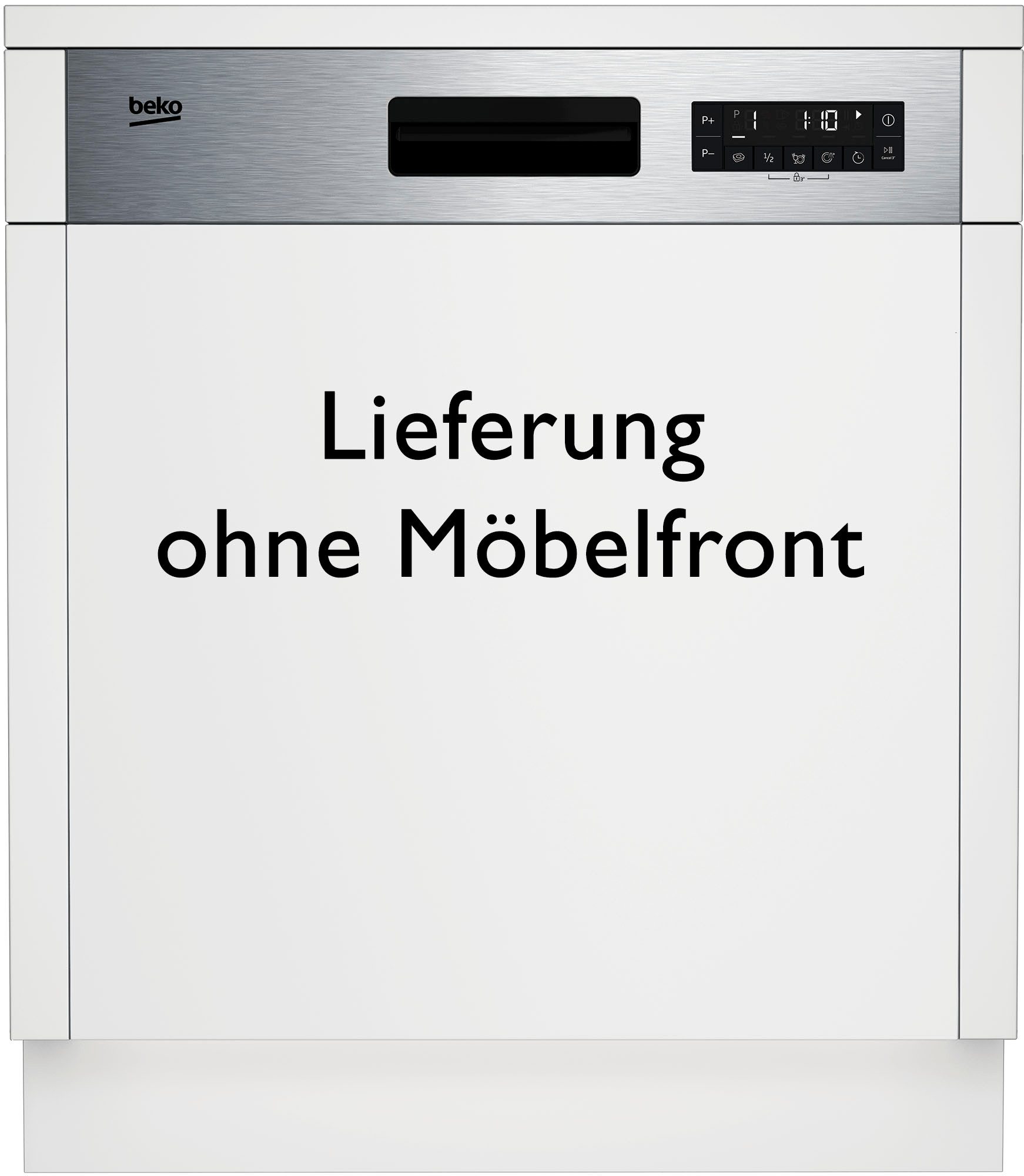 BEKO teilintegrierbarer Geschirrspüler BDSN25530X 7623991677, 15 Maßgedecke, Doppelt gut organisiert – inklusive Besteckschublade und Besteckkorb