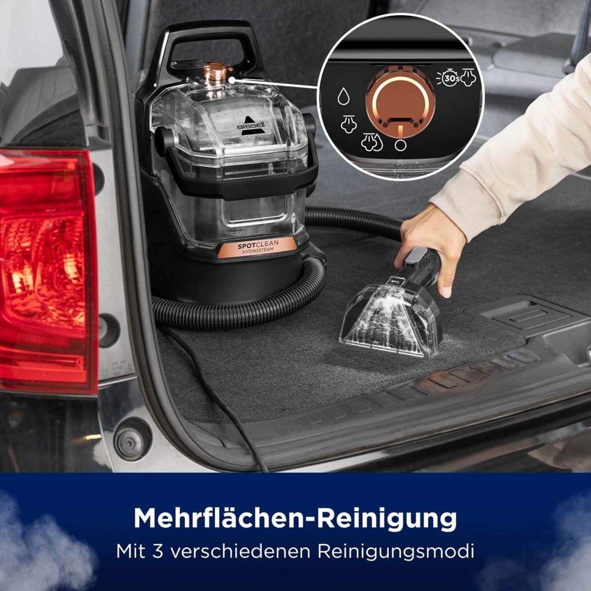 Bissell Multi-Sauger 3700N, Triple Action™: Dämpfen, Schrubben und Saugen, Leistungsstarke 1000 W