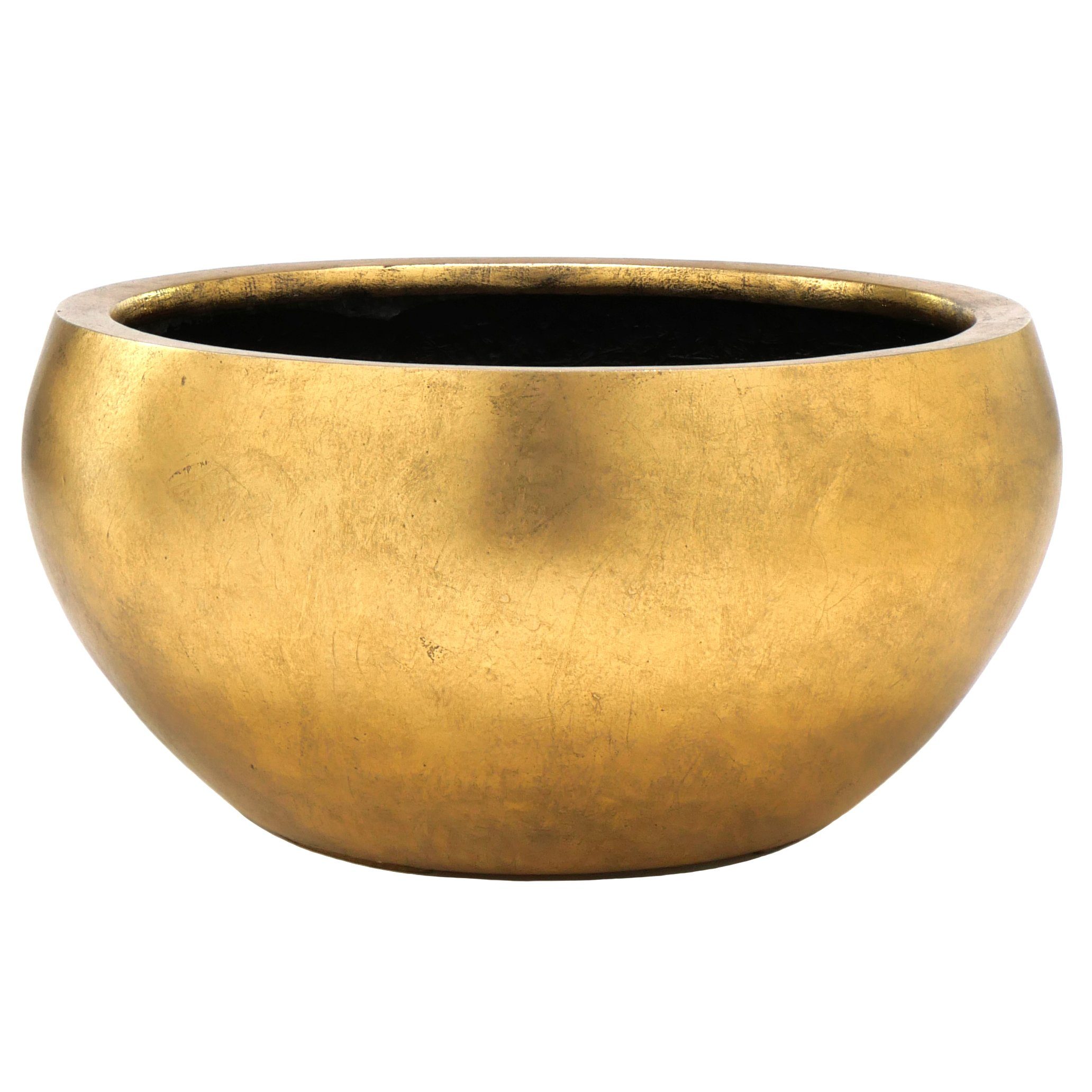 Flingora Pflanzschale Alodie, Fiberglas - Indoor - Gold - Ø 50 cm