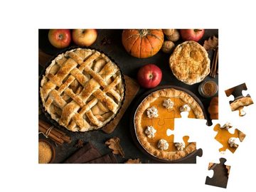 puzzleYOU Puzzle Thanksgiving Kürbis und Apfel: Kuchen, 48 Puzzleteile, puzzleYOU-Kollektionen Kuchen, Essen und Trinken