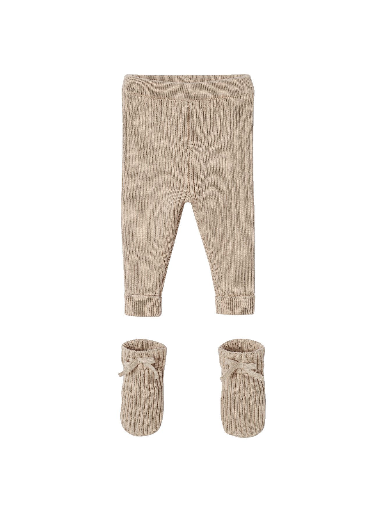 Stoffhose Baby-Set: Strickhose & Schühchen