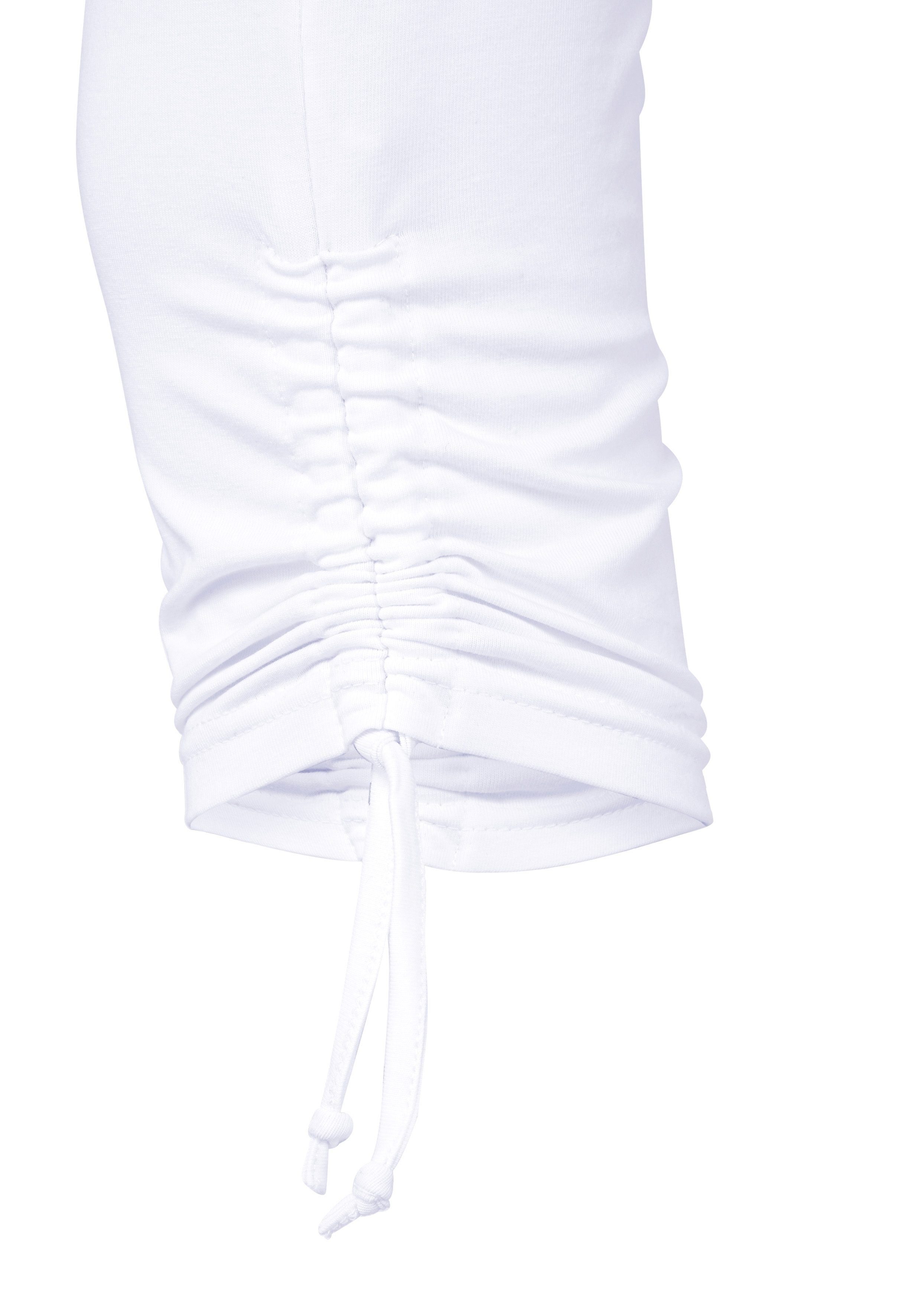 Beachtime by Lascana Caprileggings aus bequemer Stretch-Qualität mit Raffung und Stretch, 3/4-Länge, Sommerhose – Bild 5 von 5